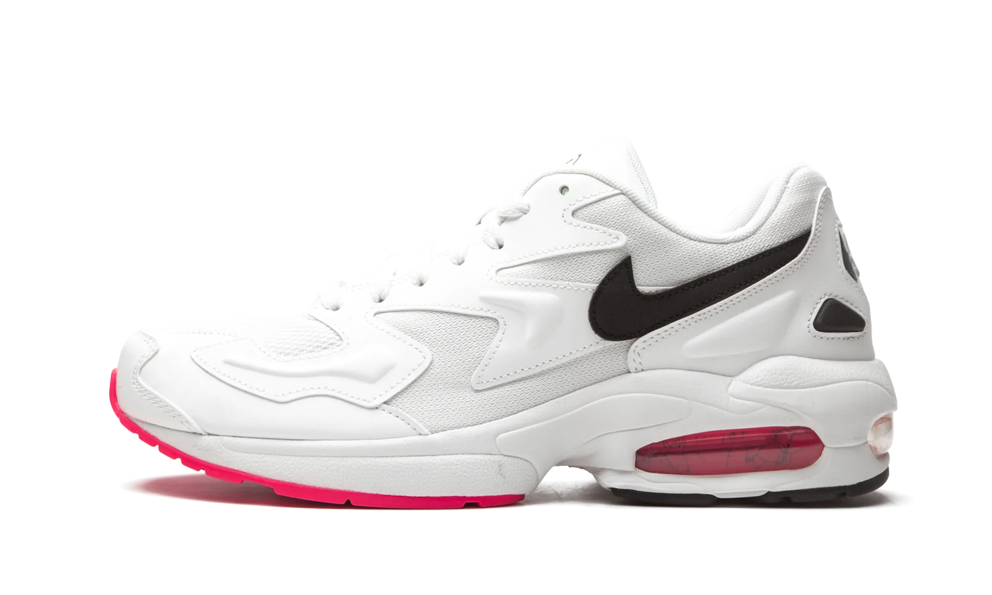 Air Max 2 Light "White / Black / Hyper Pink" lacrosse shoes narrow - fit shoes