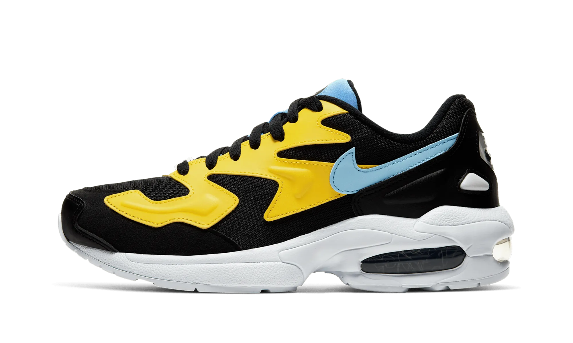 Air Max 2 Light WMNS "Yellow Light Blue Black" metal - finish - design shoes running on a clay track shoes