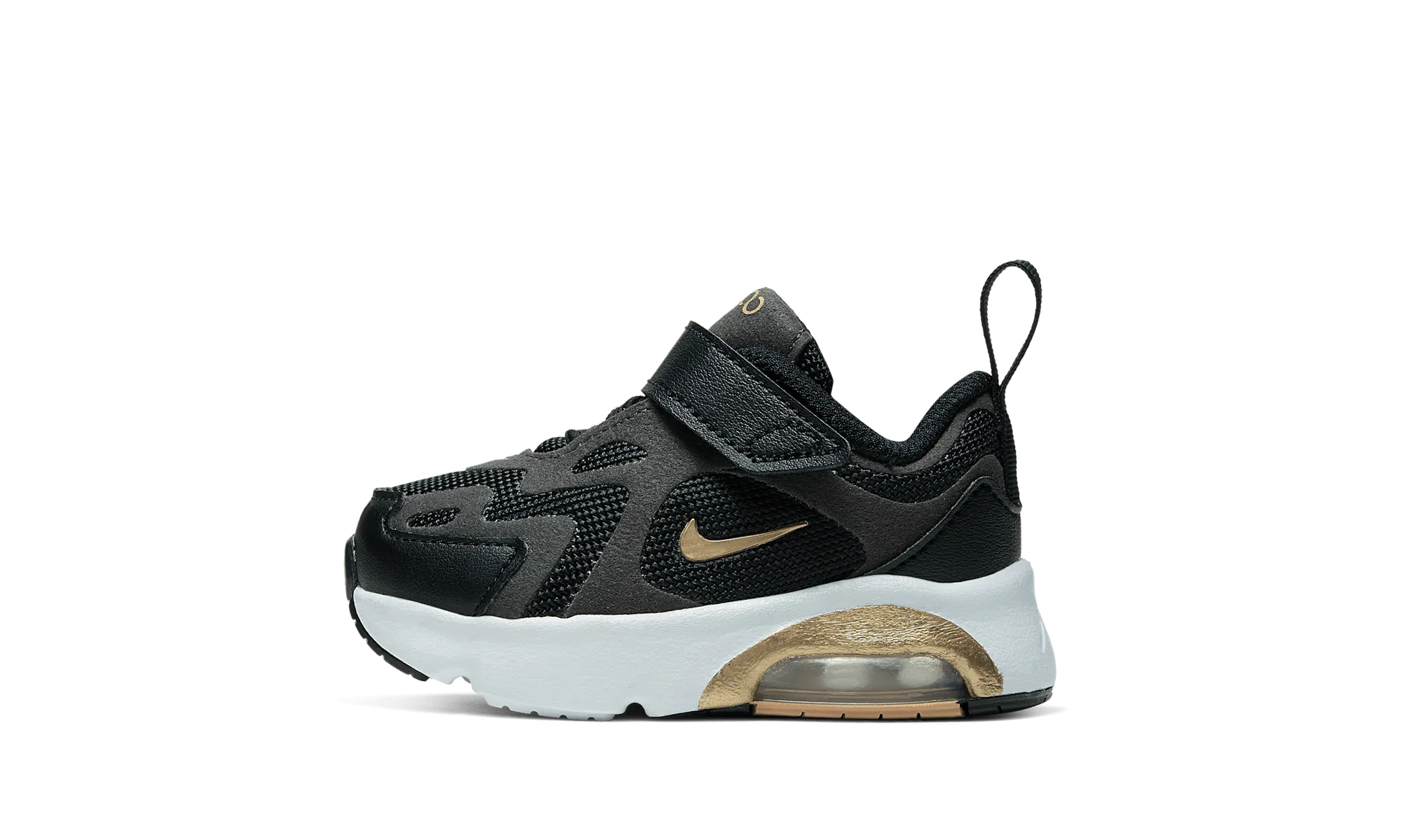 WideToeBox synthetic leather Air Max 200 TD "Black Metallic Gold"