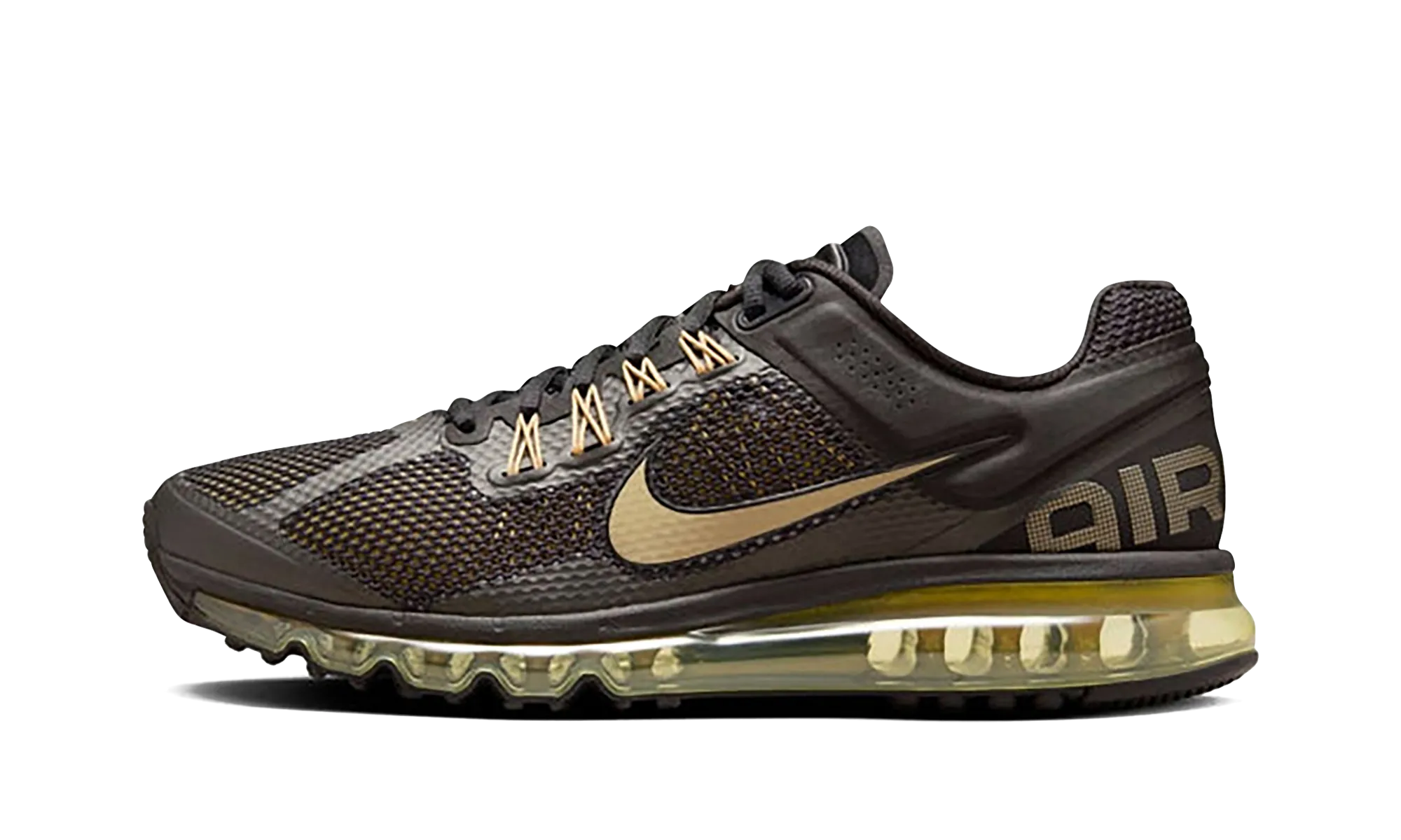 Air Max 2013 "Black Flat Gold" wide - fit running gear running with watch shoes