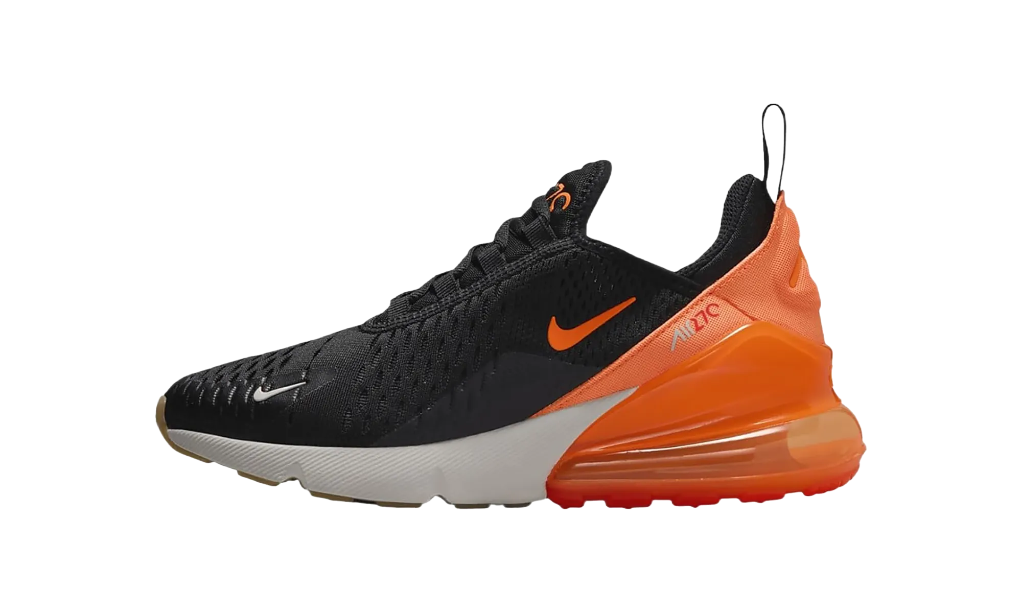AIR MAX 270 GS "Black Total Orange Bright Crimson" treadmill runner