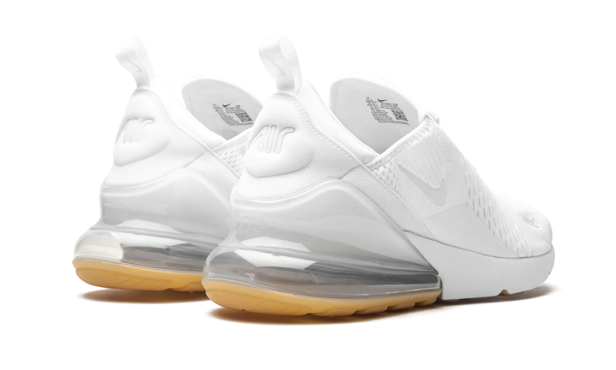 Air Max 270 "White Gum" Heel support cup track running footwear