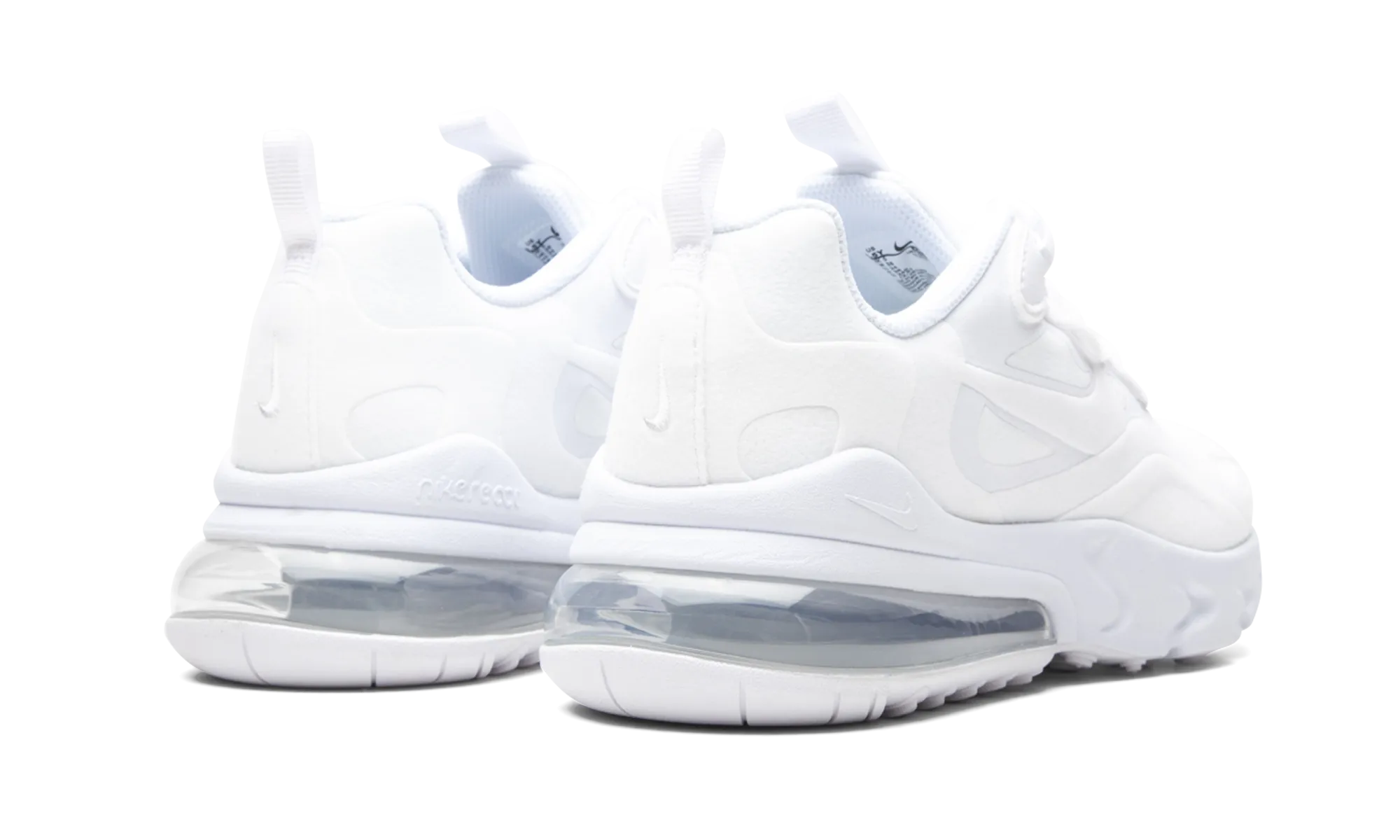 Multi Directional Flex Comfort footbed Air Max 270 React "Triple White"