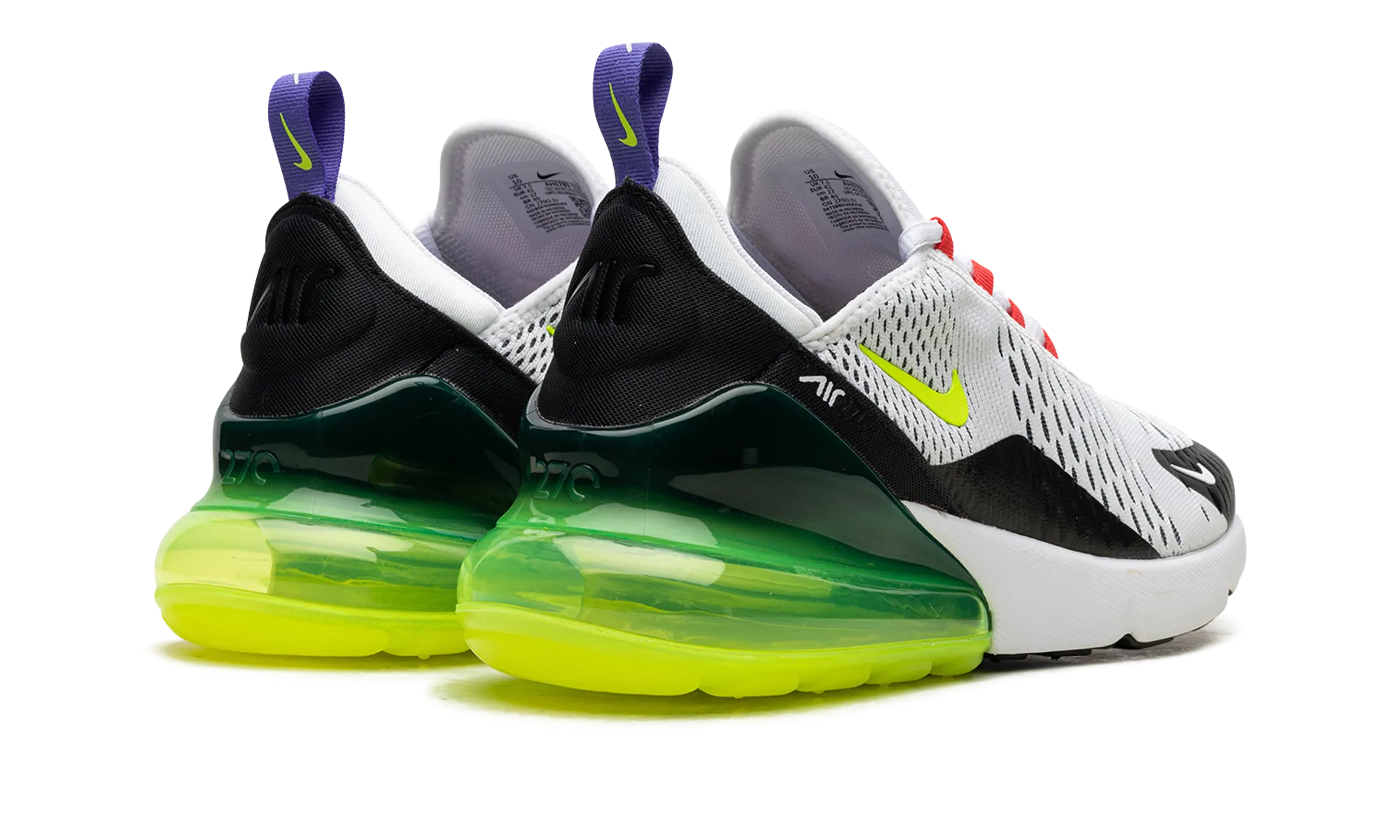 printed - finish - design shoes Fitness Tracker Compatibility AIR MAX 270 WMNS "White Volt Siren Red"
