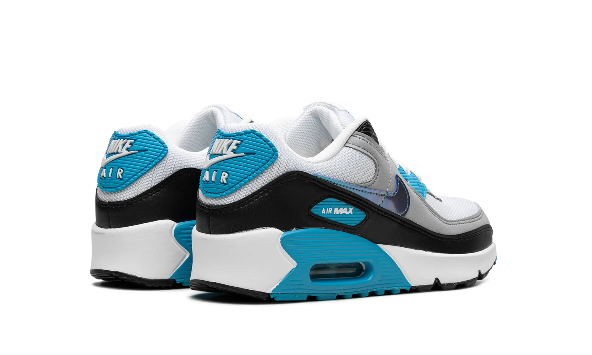 running with a slip - on design Air Max 90 GS "Blue Lightning Metallic"