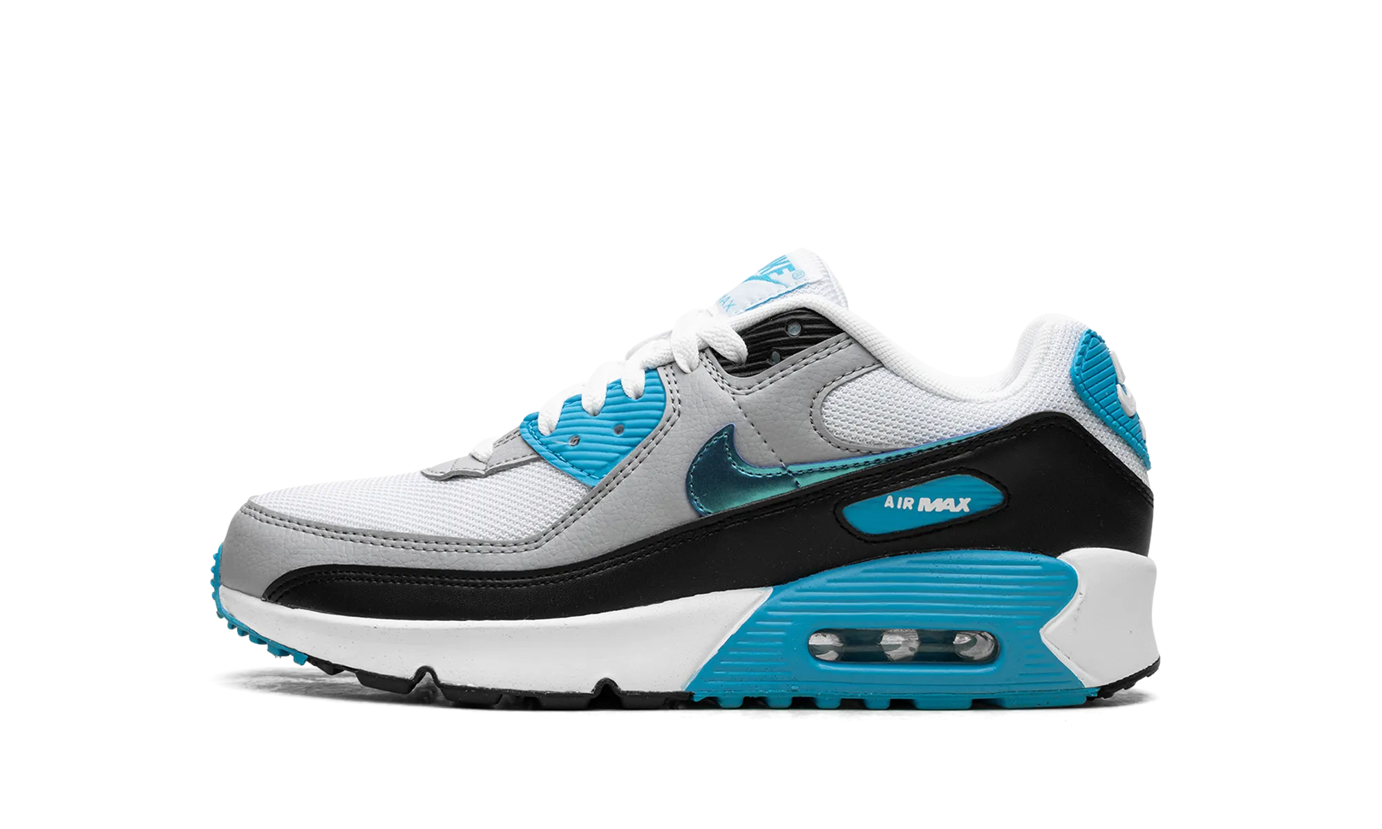 Air Max 90 GS "Blue Lightning Metallic" Road Trip asphalt running shoes