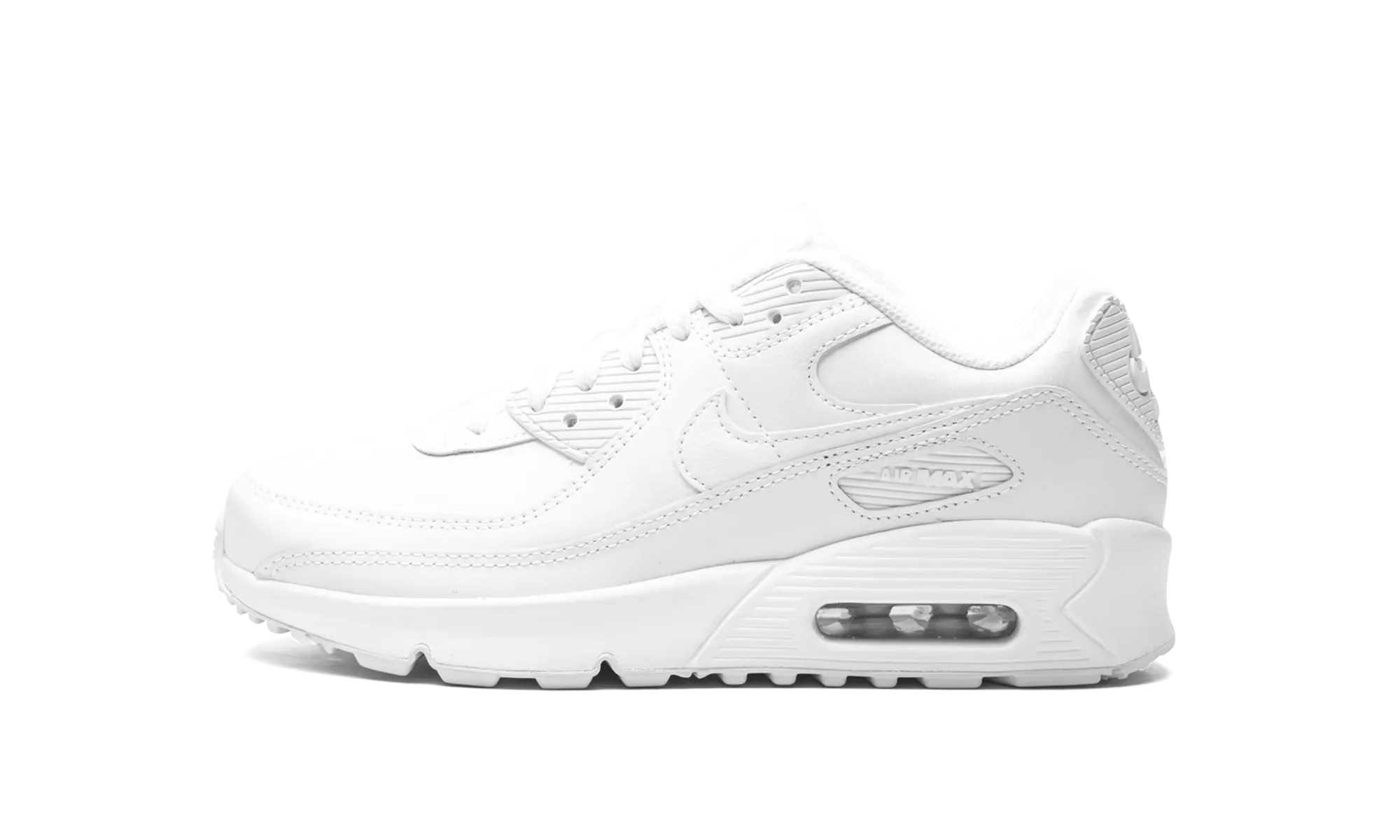 Air Max 90 Leather GS Triple running in a pier area shoes
