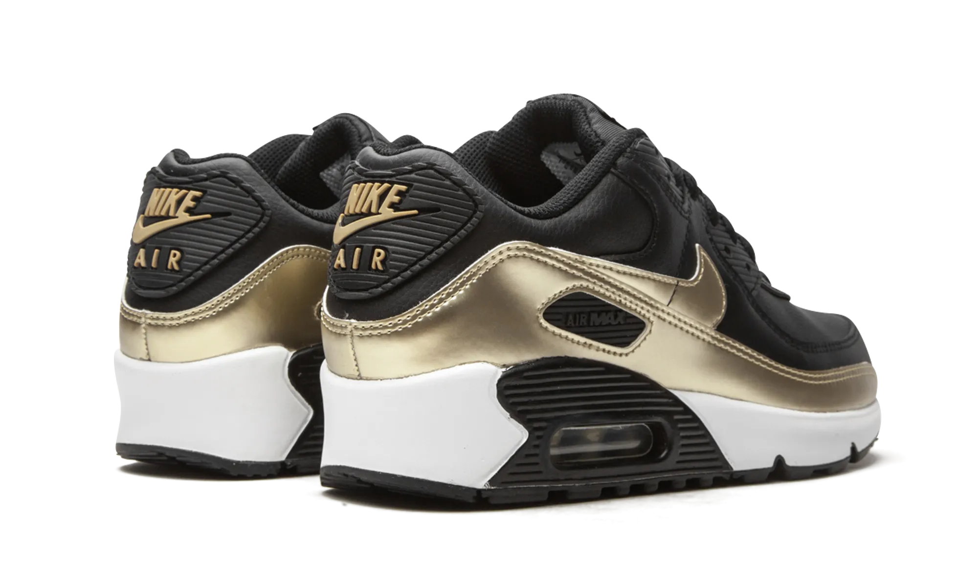 Air Max 90 LTR GS "Black / Metallic Gold" commemorative running option advanced