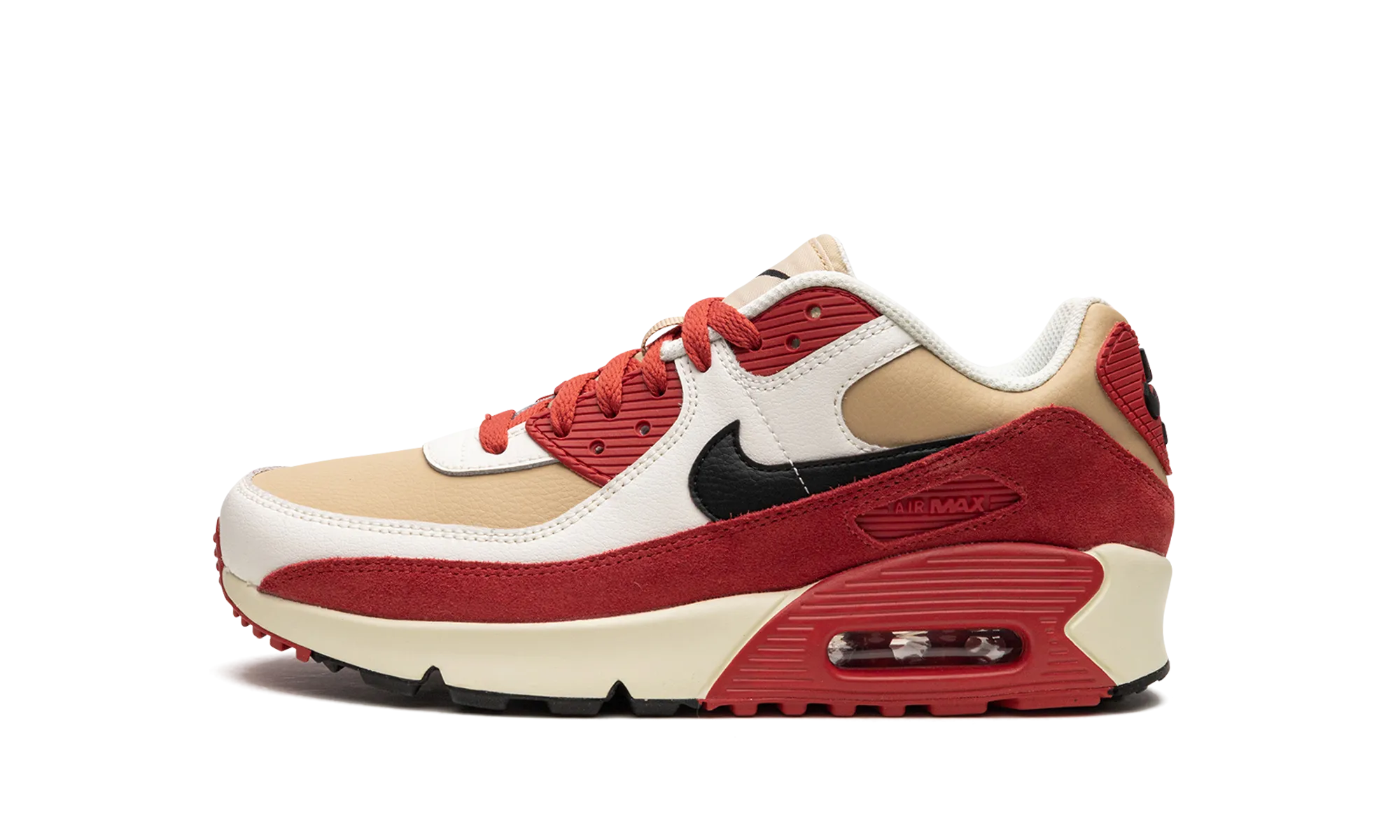 Air Max 90 LTR GS "Sesame / Red Clay" ankle - strap shoes