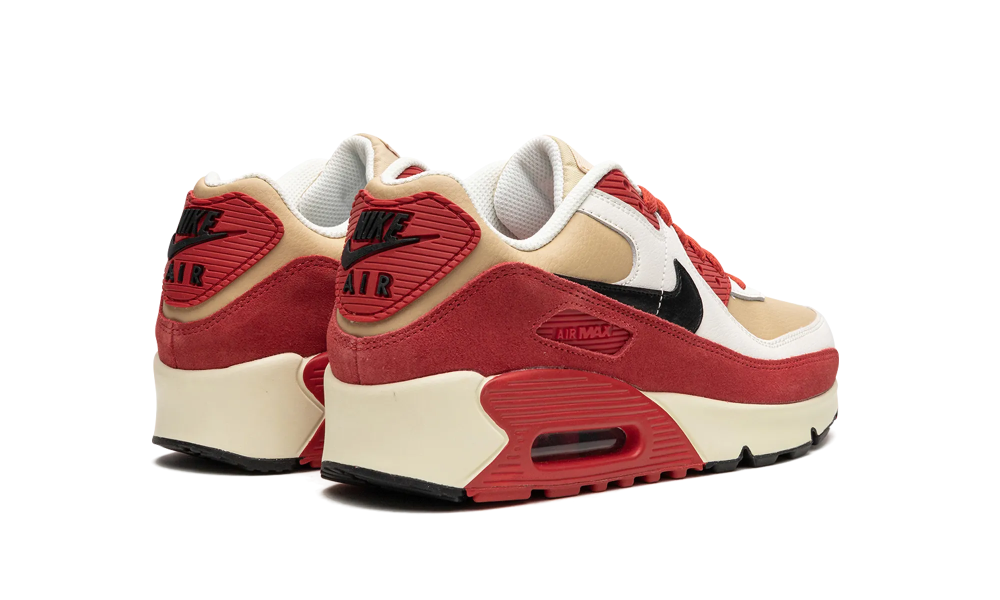Air Max 90 LTR GS "Sesame / Red Clay" foot - power running shoes style - brand shoes