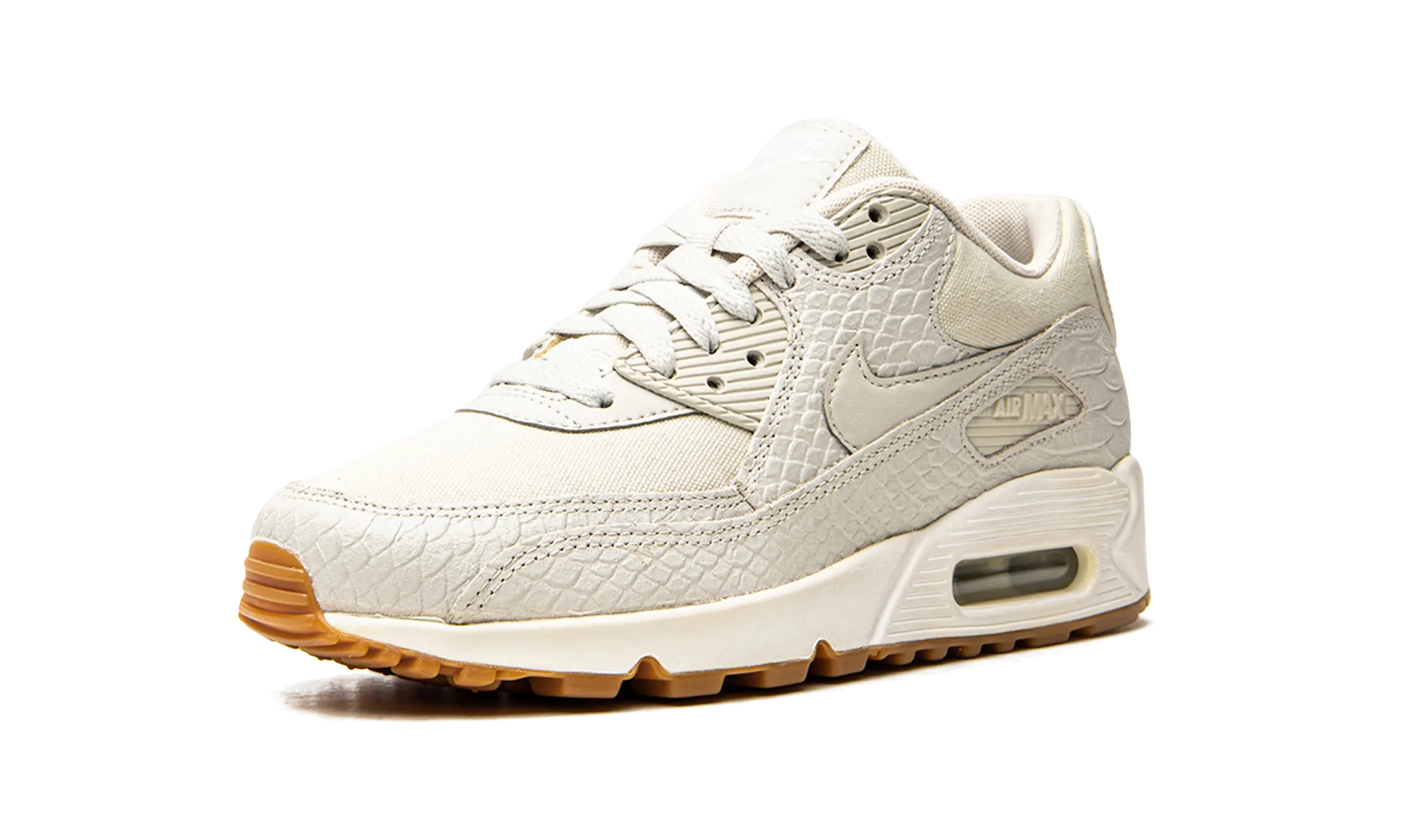 AIR MAX 90 MNS WMNS "Light Bone Snakeskin" running with headphones GPS - enabled