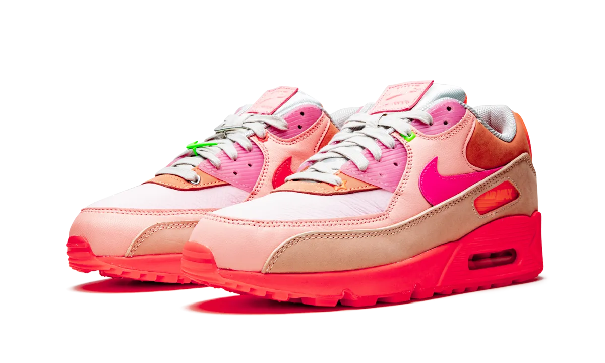 running for social interaction AIR MAX 90 PRM WMNS "Platinum Crimson/Bright Purple"
