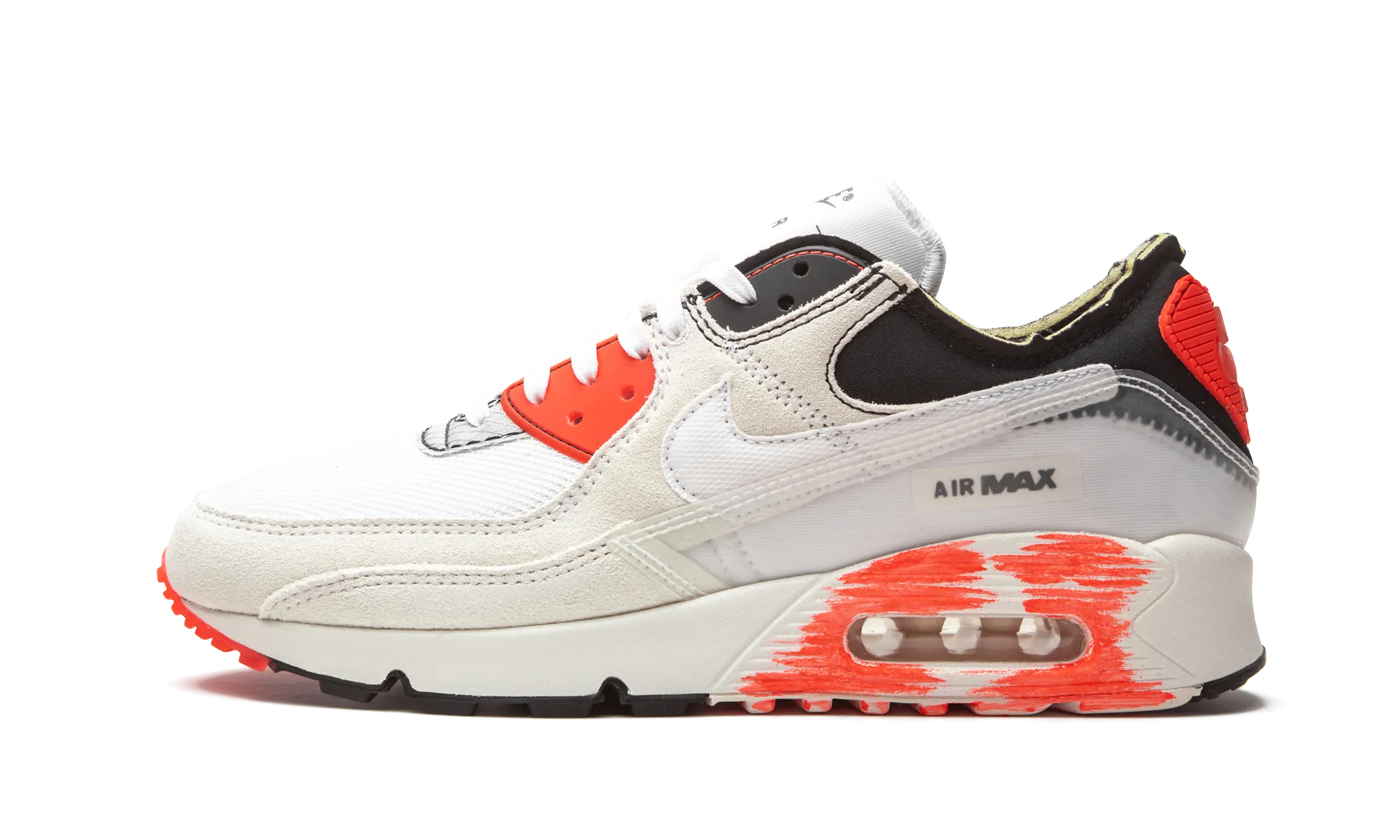 Air Max 90 "Archetype - Bright Crimson" Cushioned Tongue