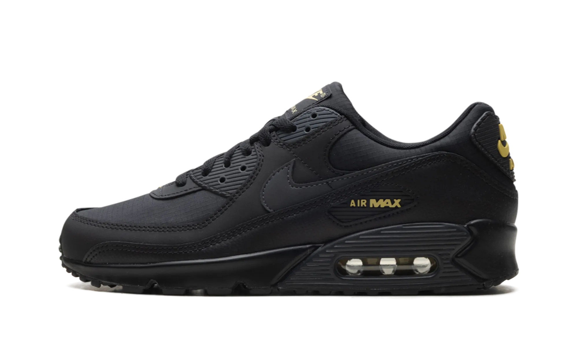 Air Max 90 "Black Buff Gold" nubuck shoes