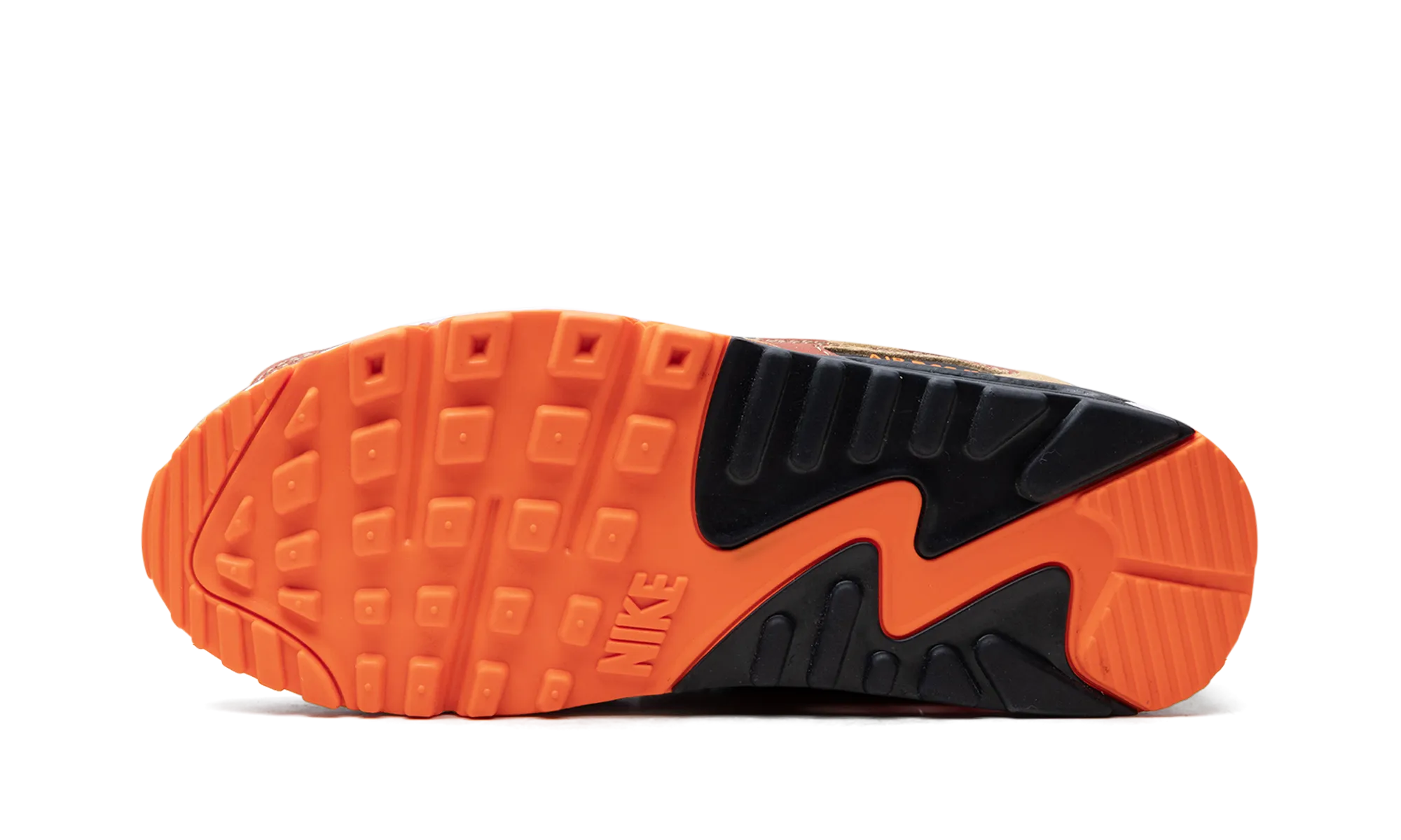 Air Max 90 "Orange Duck Camo" running in mud shoes heel - cup insole shoes