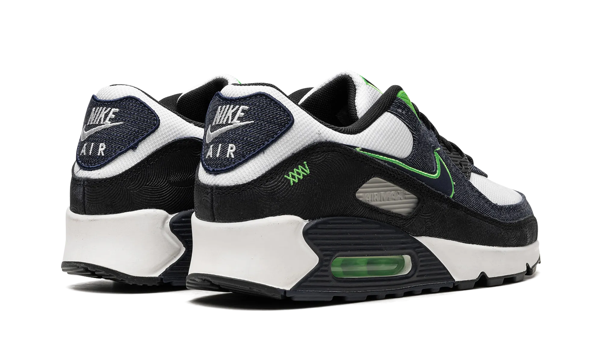 Air Max 90 "Scream Green" fringe - trimmed - design shoes DeepLugTread