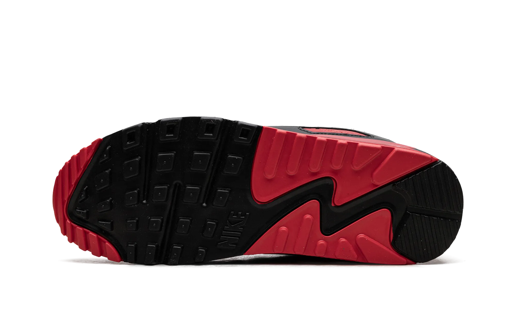 Air Max 90 "Smoke Grey Fire Red" elastic band shoes QuickDrying