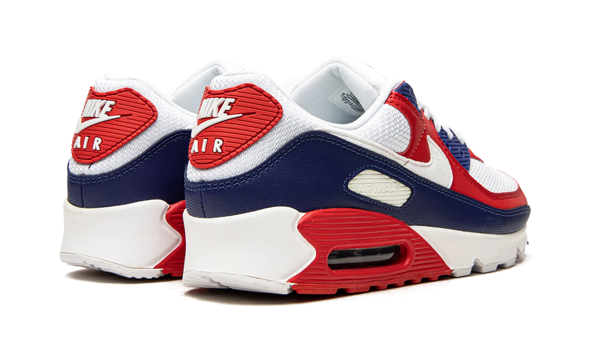 leather upper durability half - marathon running shoes Air Max 90 "USA"
