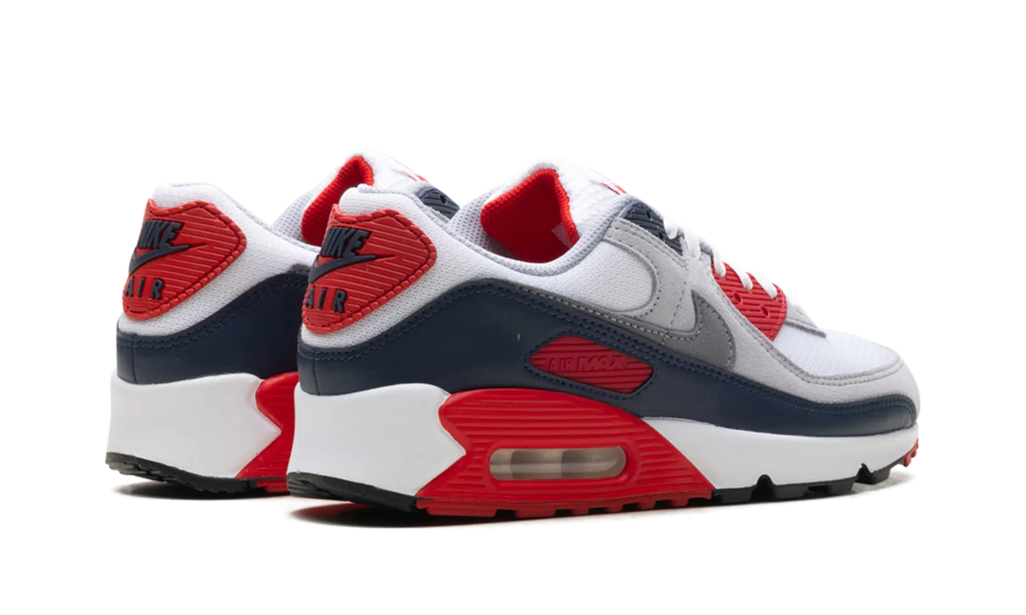 AIR MAX 90 "White/Cool Grey-university Red" running shoes with removable insoles Uphill propulsion