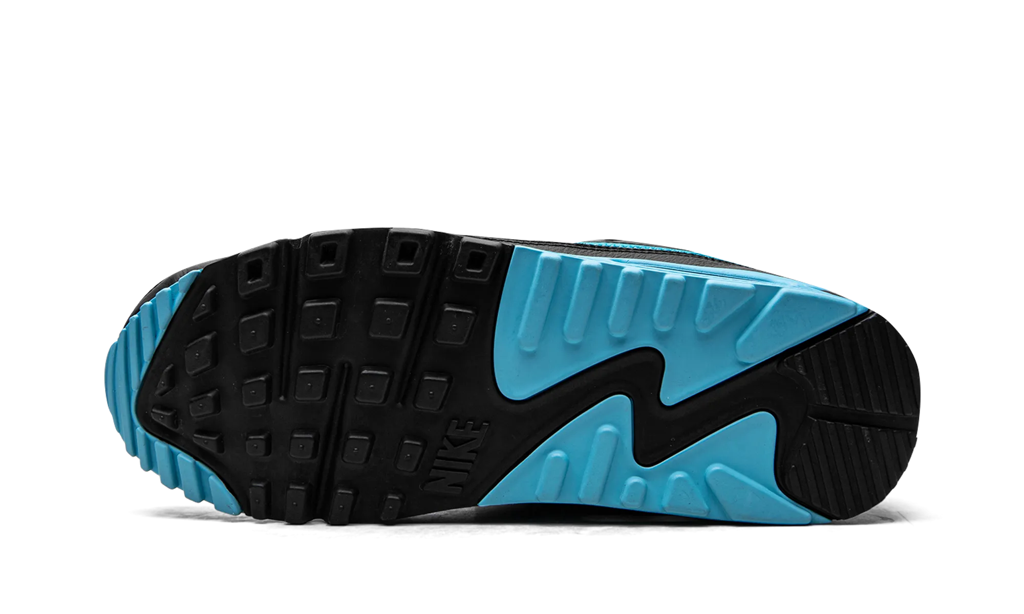 Air Max 90 / UNDFTD "Undefeated Black/Blue Fury" flat sole shoes