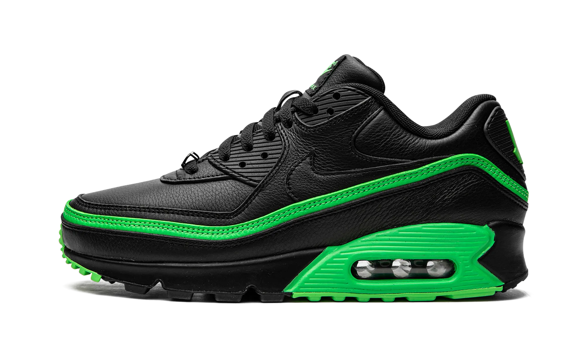Air Max 90 / UNDFTD "Undefeated Black/Green" running in a Pilates studio shoes