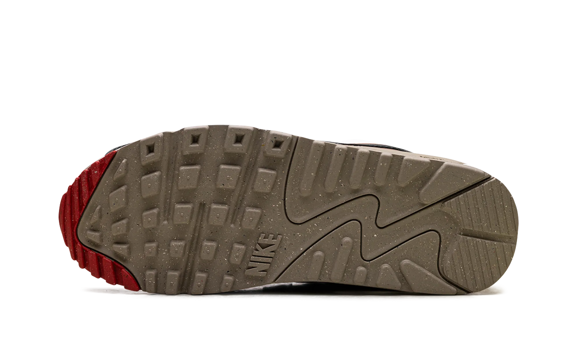 Air Max 90 WMNS "Phantom Black Fire Red Light British Tan" Cushion Support