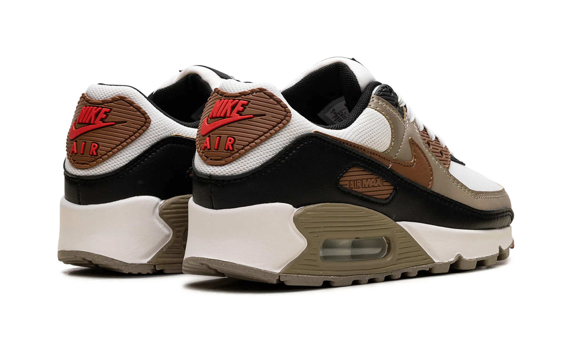 Air Max 90 WMNS "Phantom Black Fire Red Light British Tan" TPU plate