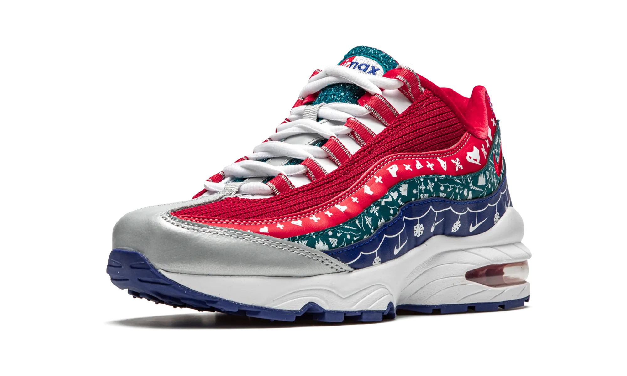 Anti   Abrasion fashionable running footwear Air Max 95 GS "Christmas Sweater"