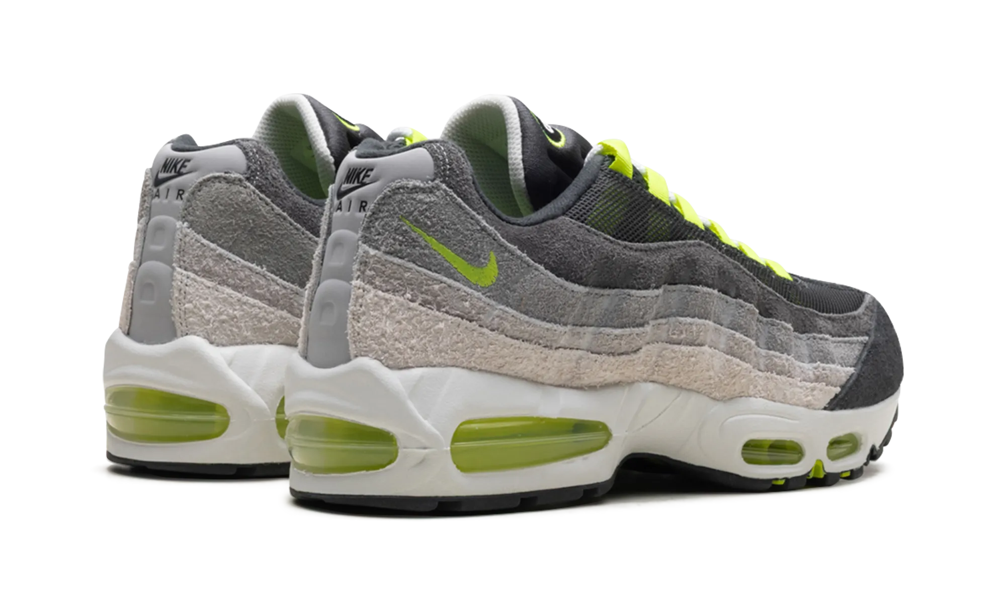 stiff material shoe matter noiseless shoes Air Max 95 OG "Reverse Gradient Neon"