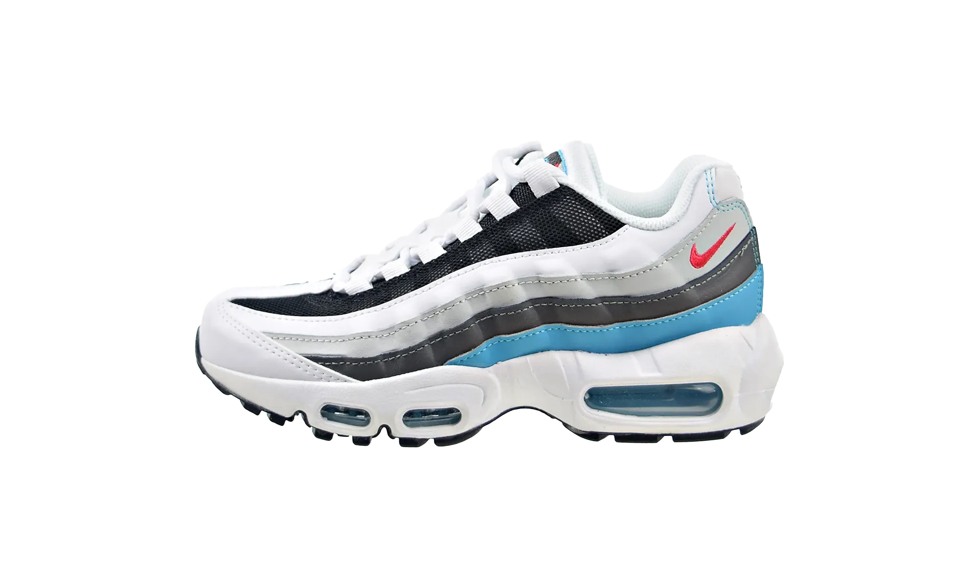 responsive - sole shoes Air Max 95 Recraft GS "White-Chlorine Blue-Black"