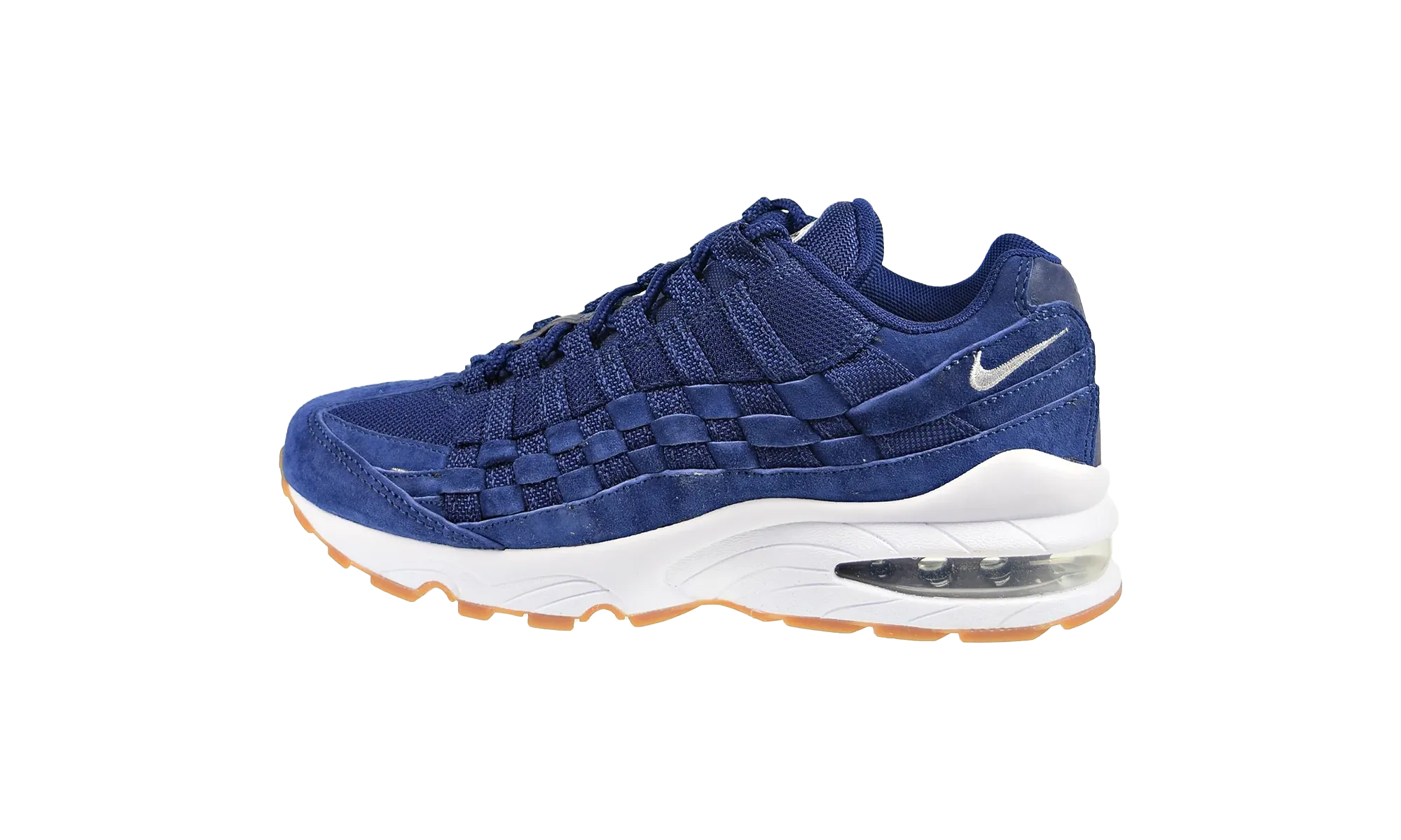 running in amateur tracks shoes Air Max 95 Woven GS "Blue Void/Wolf Grey"