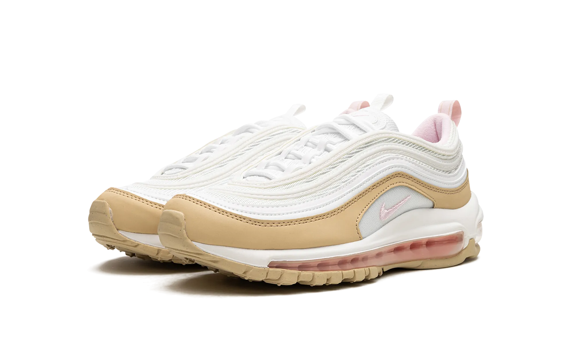 Air Max 97 GS "Sesame" running in a wooden bridge area shoes black shoes