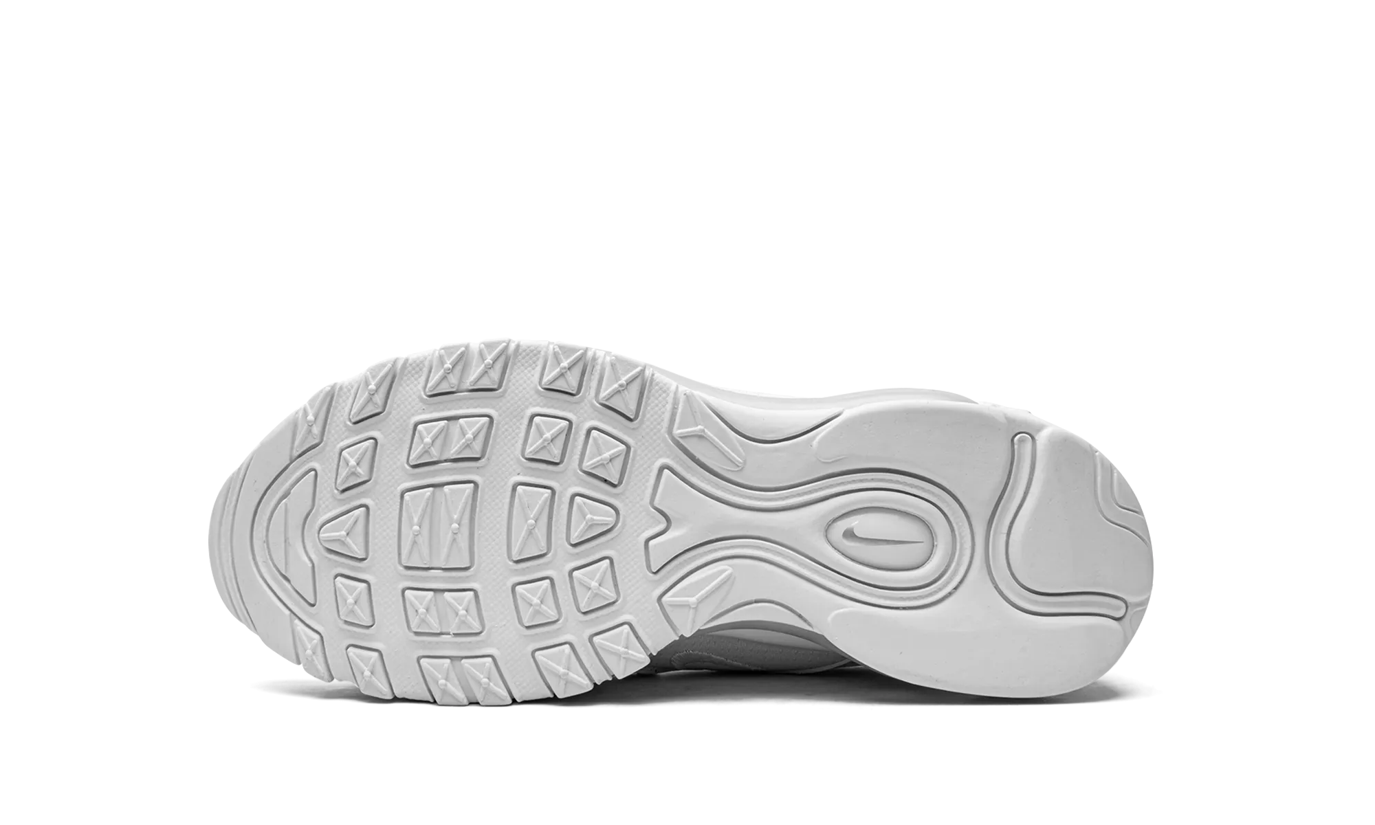 Air Max 97 GS "White / Metallic Silver" warm - weather running shoes