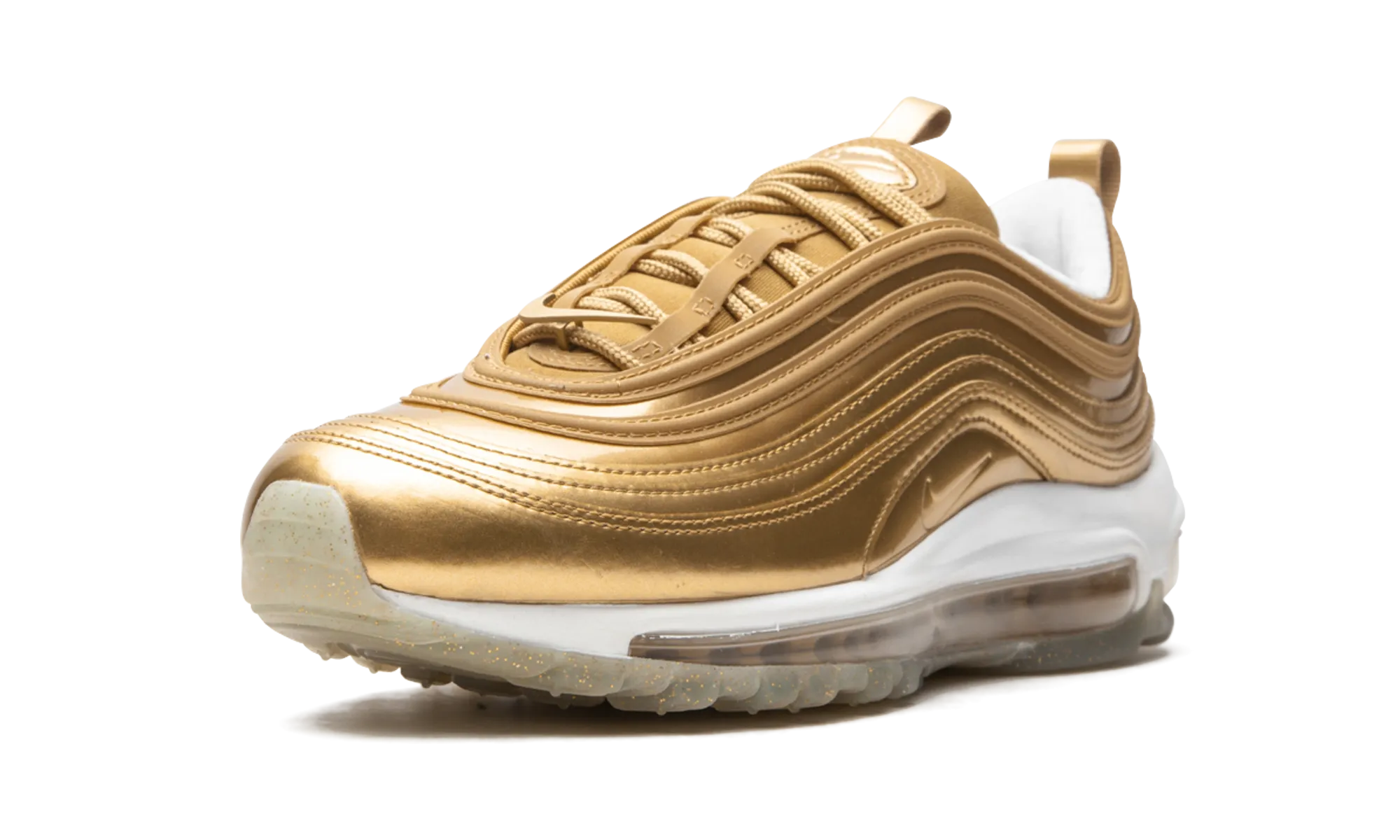Stretchable Upper men's running shoe alternative AIR MAX 97 LX WMNS "Metallic Gold/White"