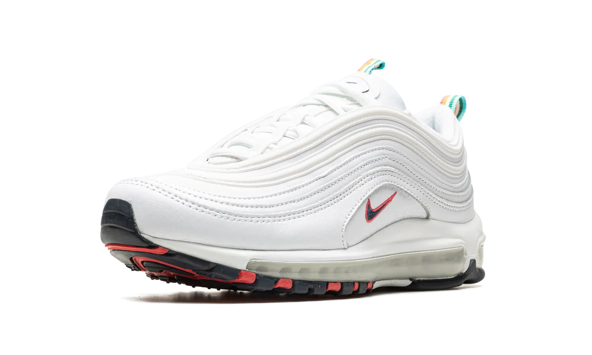 AIR MAX 97 MNS WMNS "White / Multicolor" Racing performance Suitable for all fitness levels