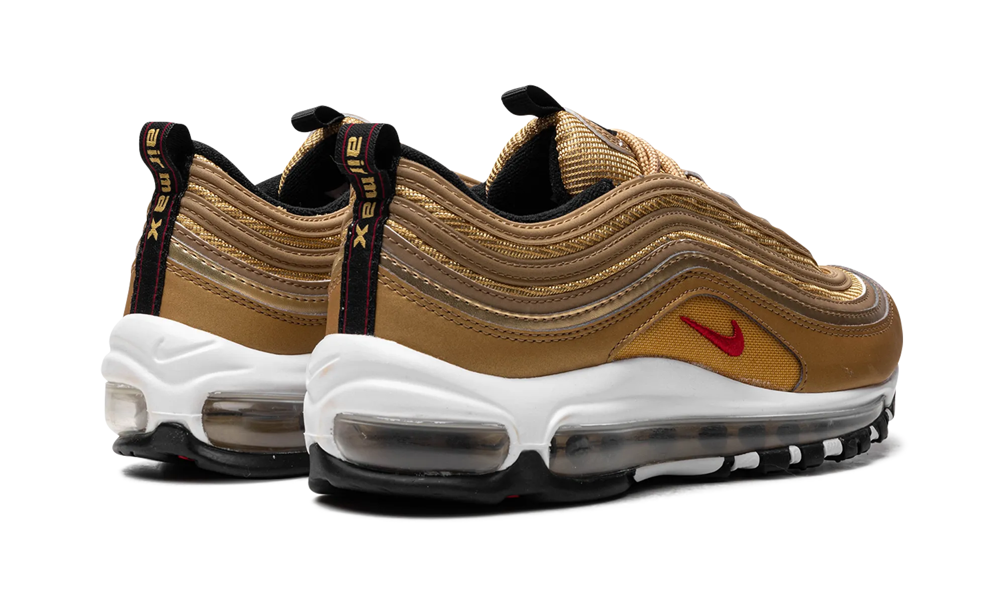Air Max 97 QS (GS) "Metallic Gold" heel - cushion running shoes