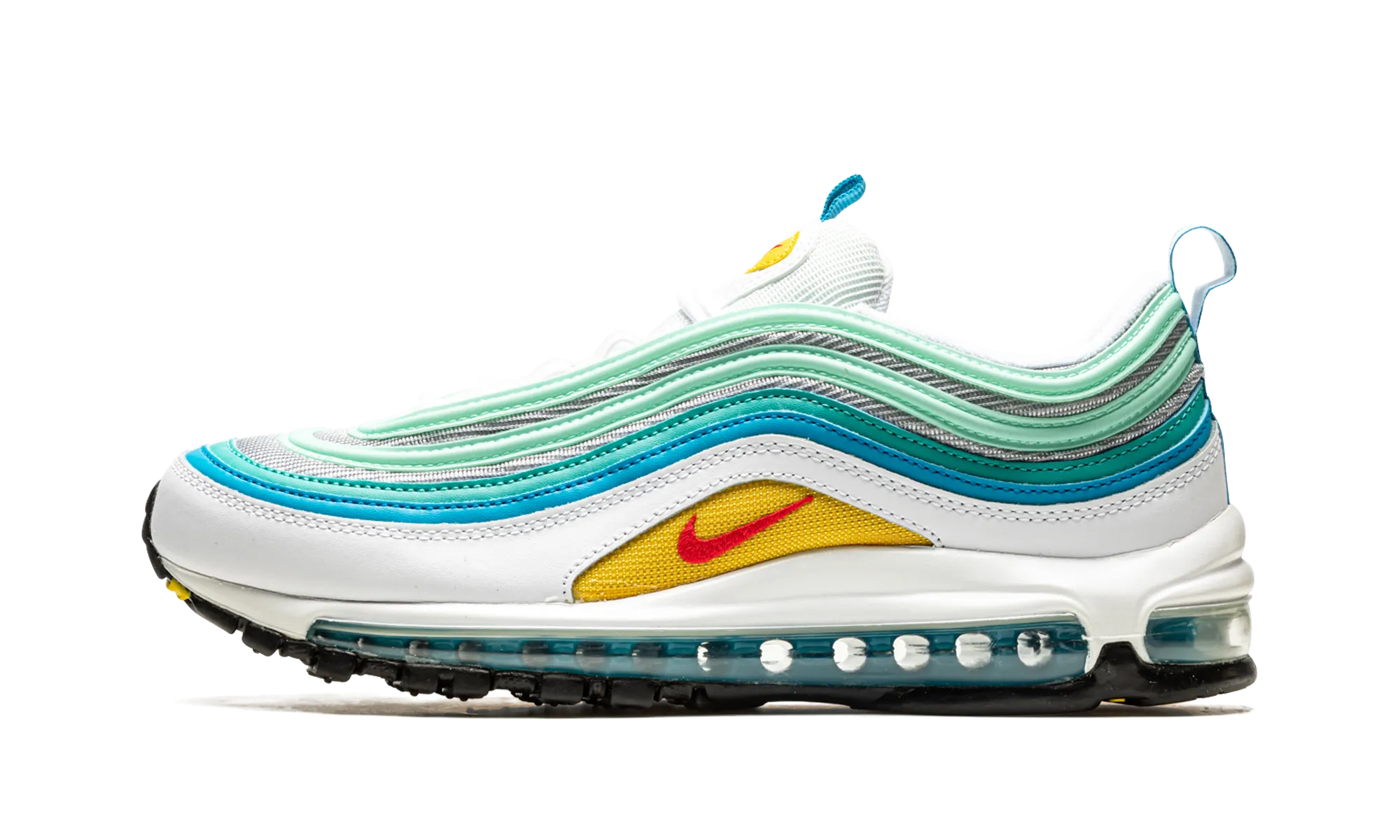 running in a concrete bridge area shoes Air Max 97 "Spring Floral"