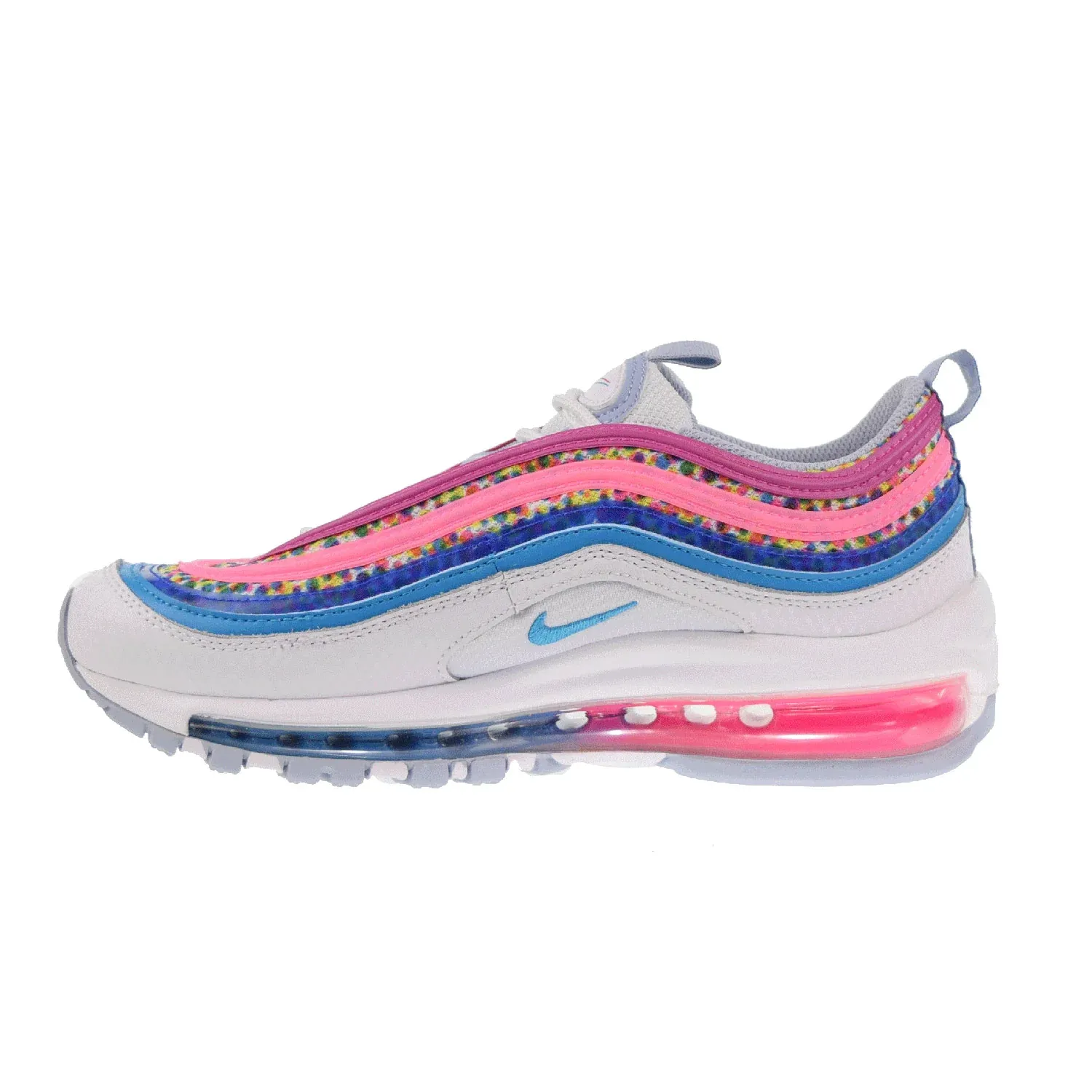 Obstacle course readiness Air Max 97 SE GS "White-Active Fuchsia-Blue Whisper"