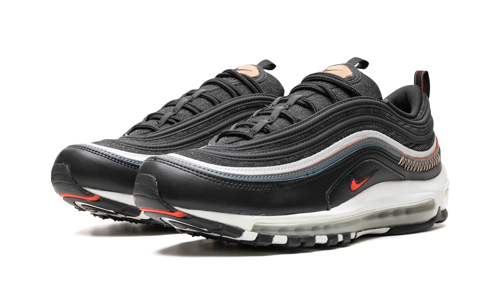Stretchable Upper Air Max 97 SE "Black / Bright Crimson"