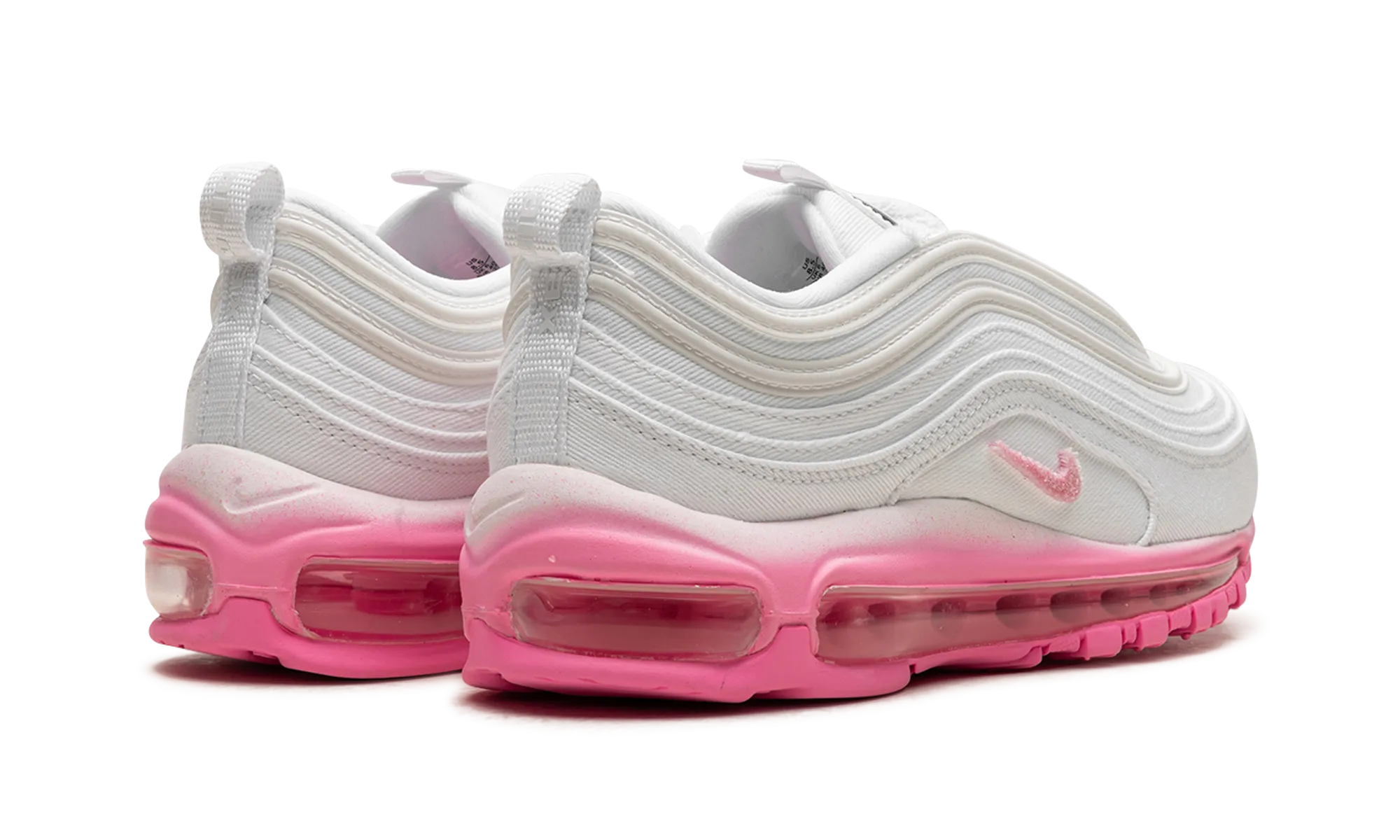 Biathlon running with a rubber outsole AIR MAX 97 WMNS "White Canvas / Pink Chenille"