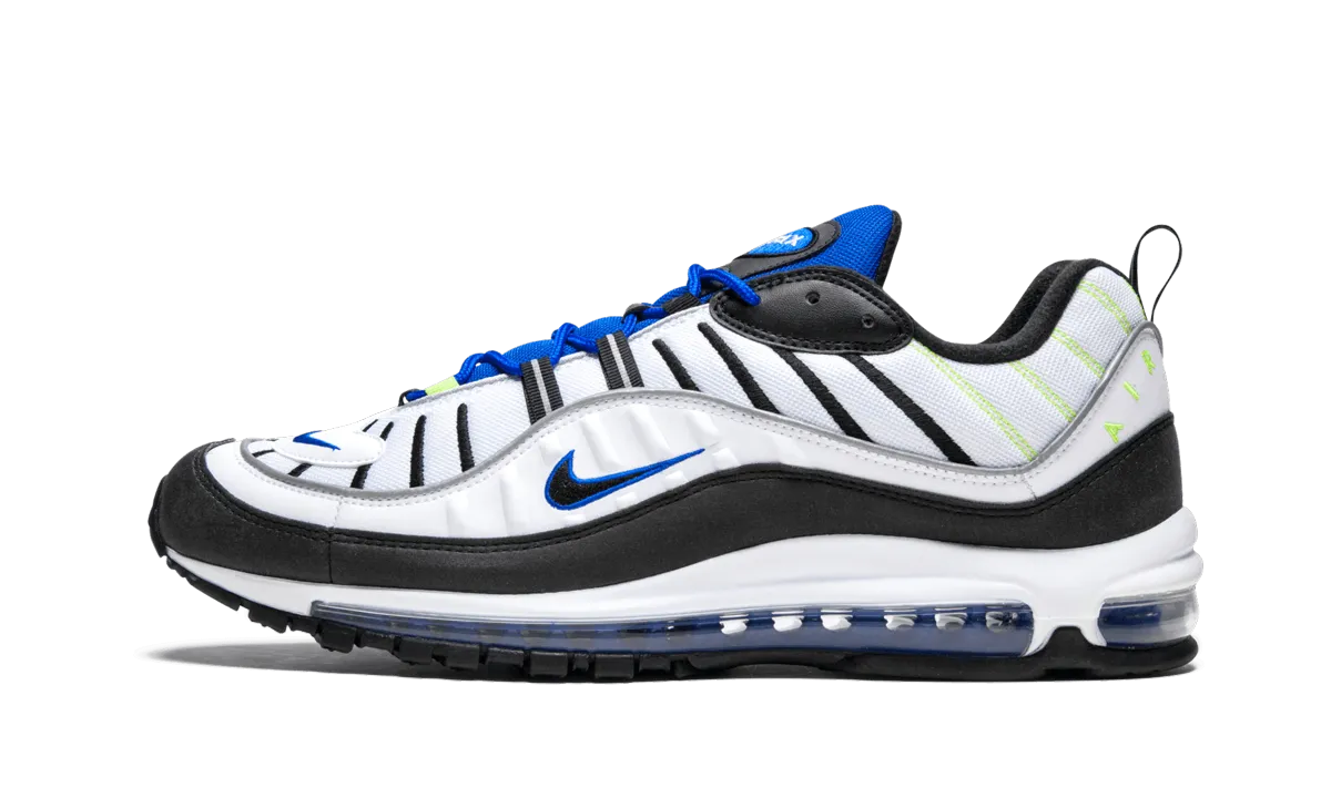 Air Max 98 "Racer Blue" running during a full moon Stretchy Material