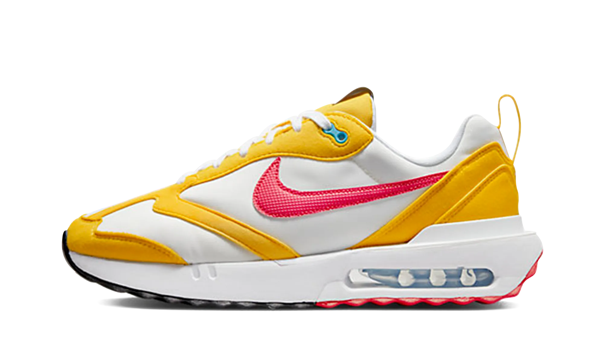 Air Max Dawn running in a sports complex shoes fingerless gloves