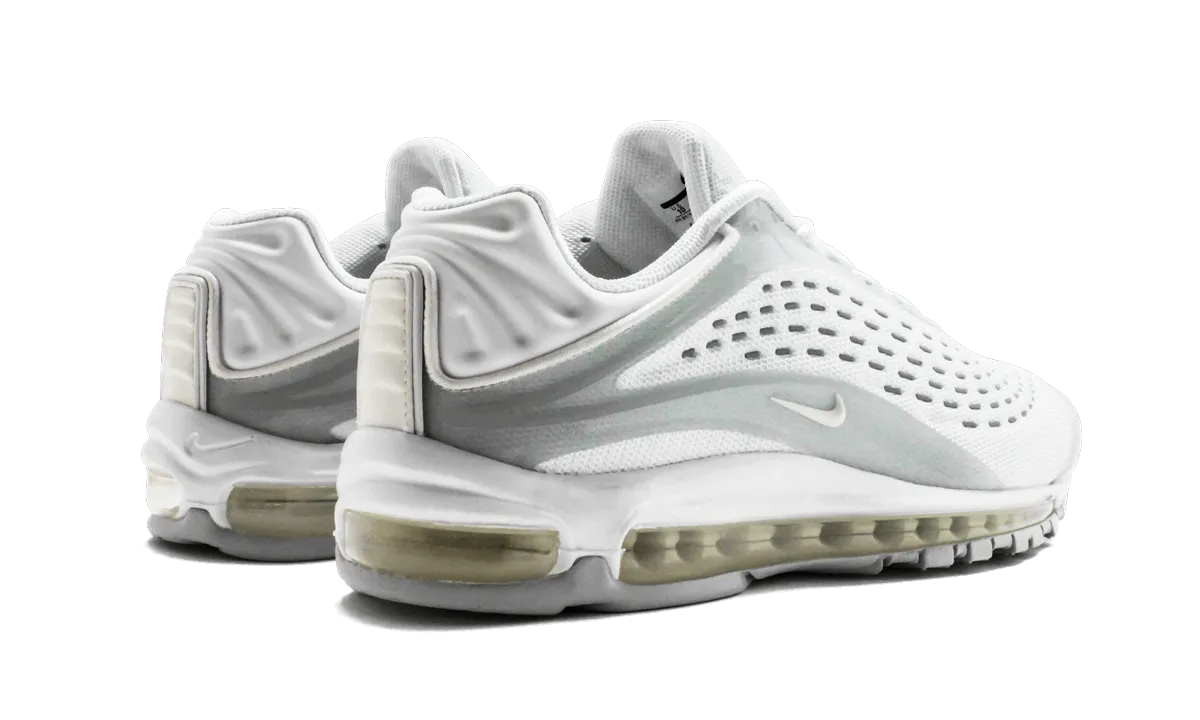 Air Max Deluxe "Triple White" running for a way to stay centered