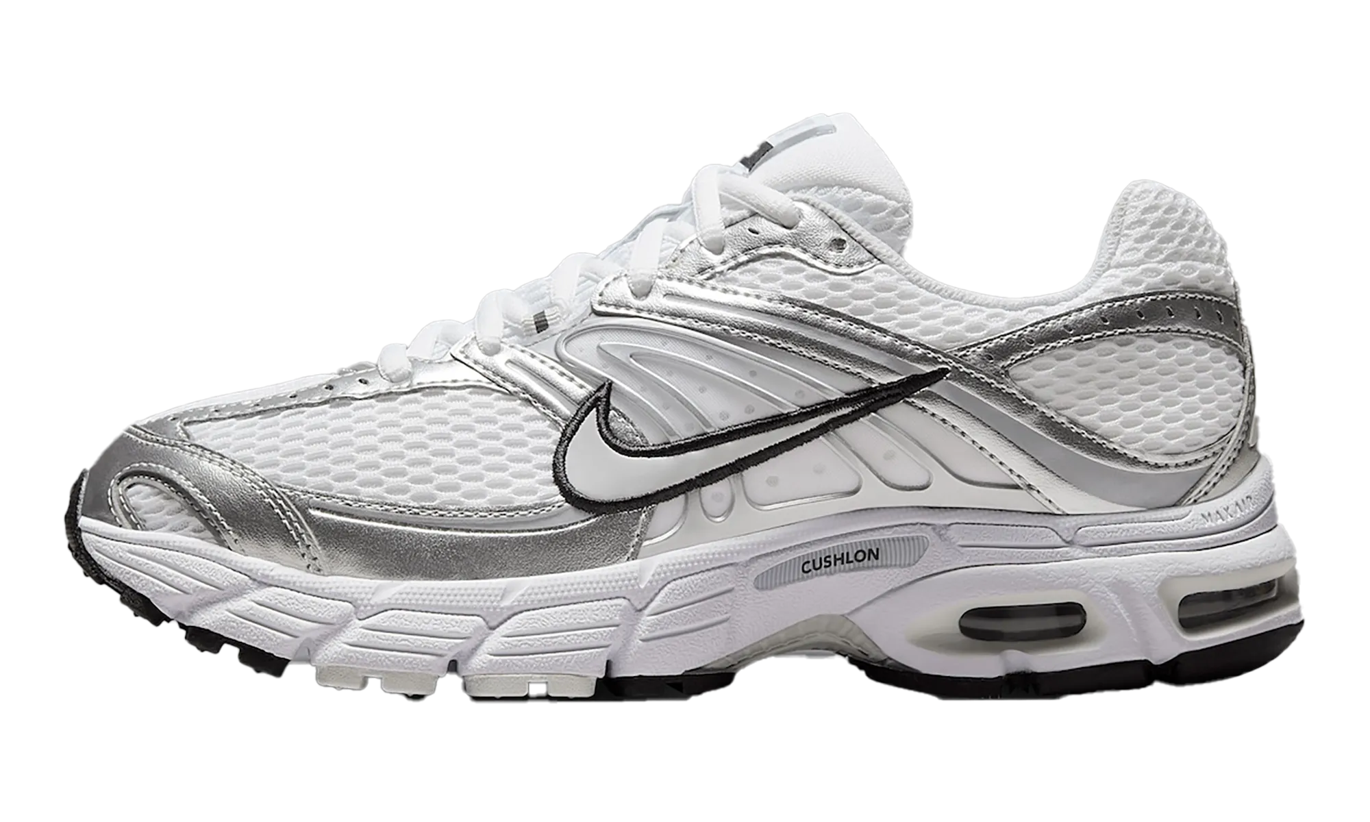 Air Max Moto 2K WMNS "White / Metallic Silver" running in winter shoes Fast Motion