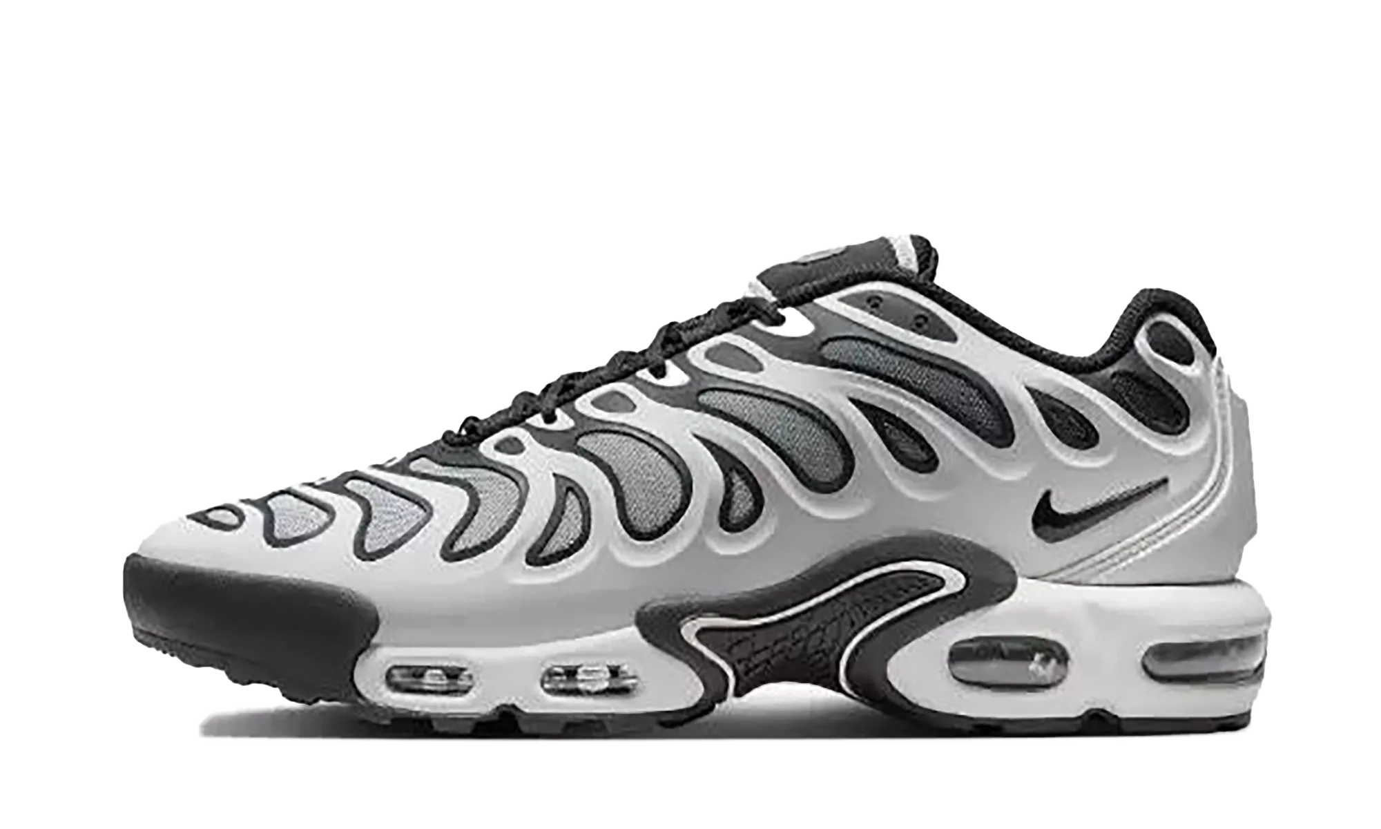 Air Max Plus Drift "White Black Metallic Silver" running for balance smooth - stride