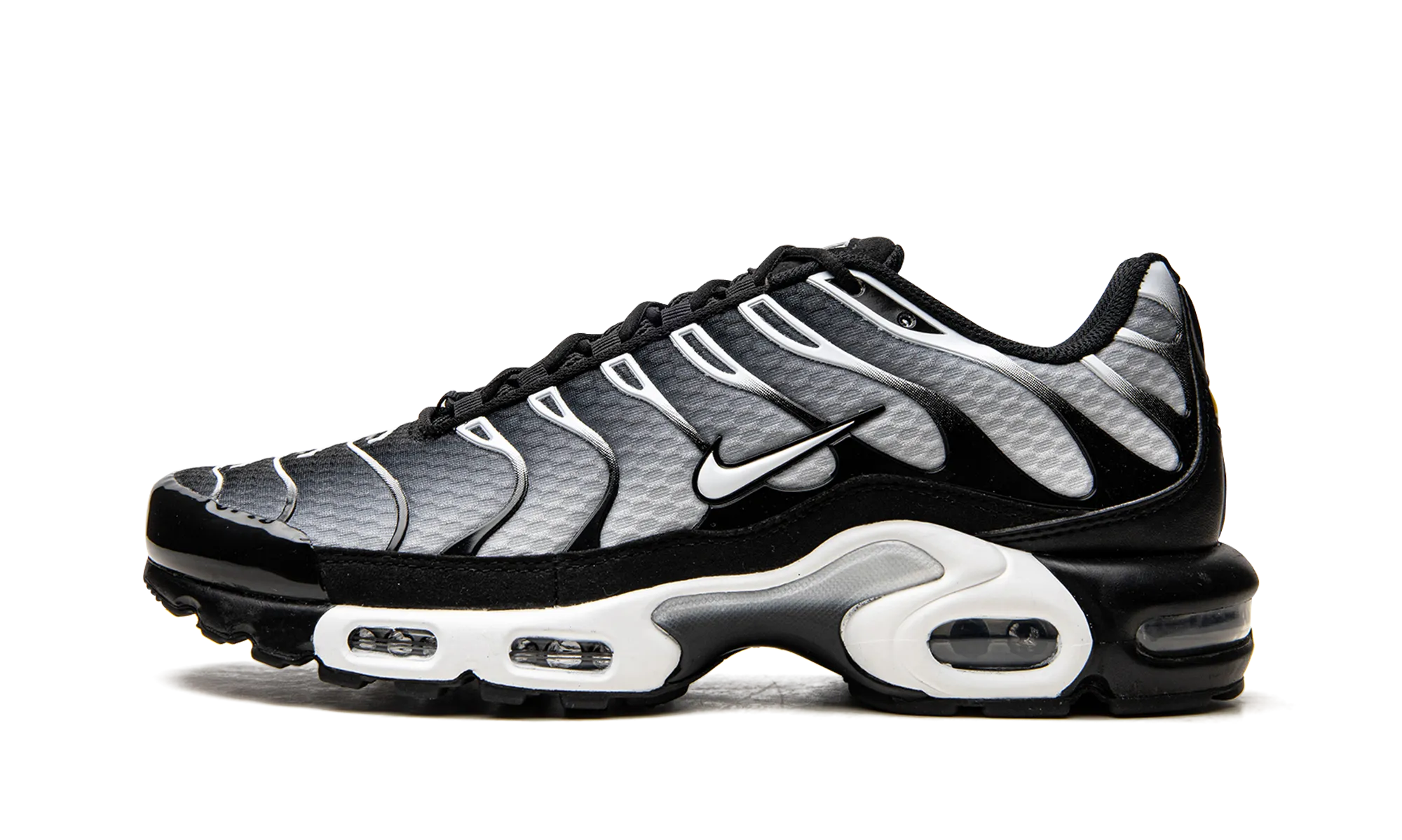 Air Max Plus "Black / Silver" muddy terrain running in sand shoes