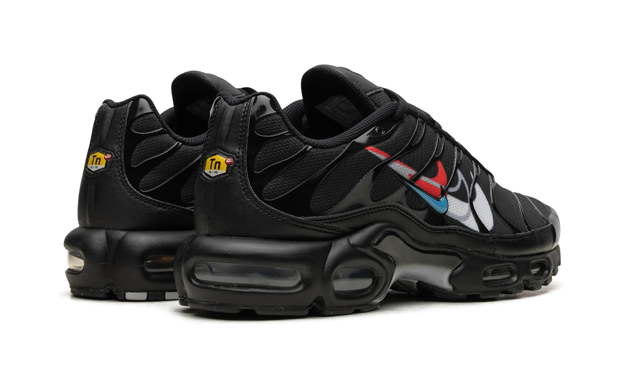 neutral support Air Max Plus "Multi Swoosh Black Bright Crimson"