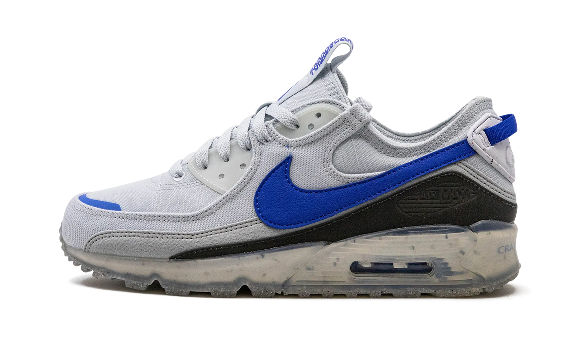 Air Max Terrascape 90 "Platinum / Blue" Traction Control running with a running vest