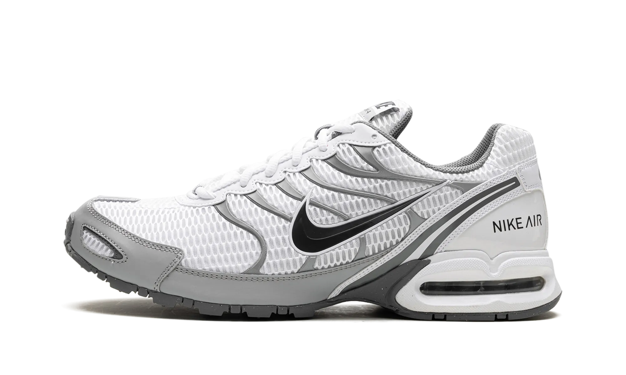 Air Max Torch 4 "White Wolf Grey" running in suburbs