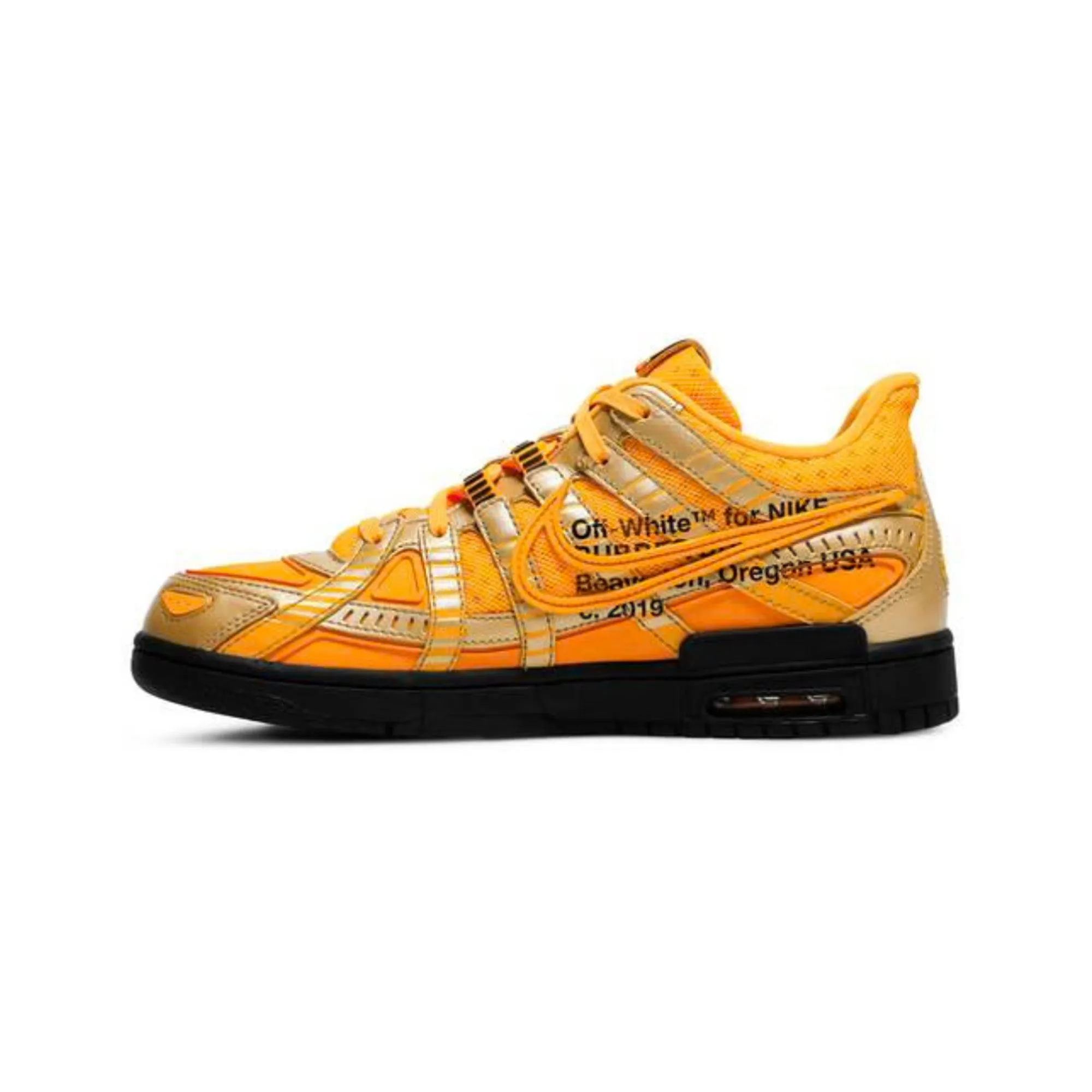 Air Rubber Dunk Off-White 'University Gold' Athletic Aesthetic